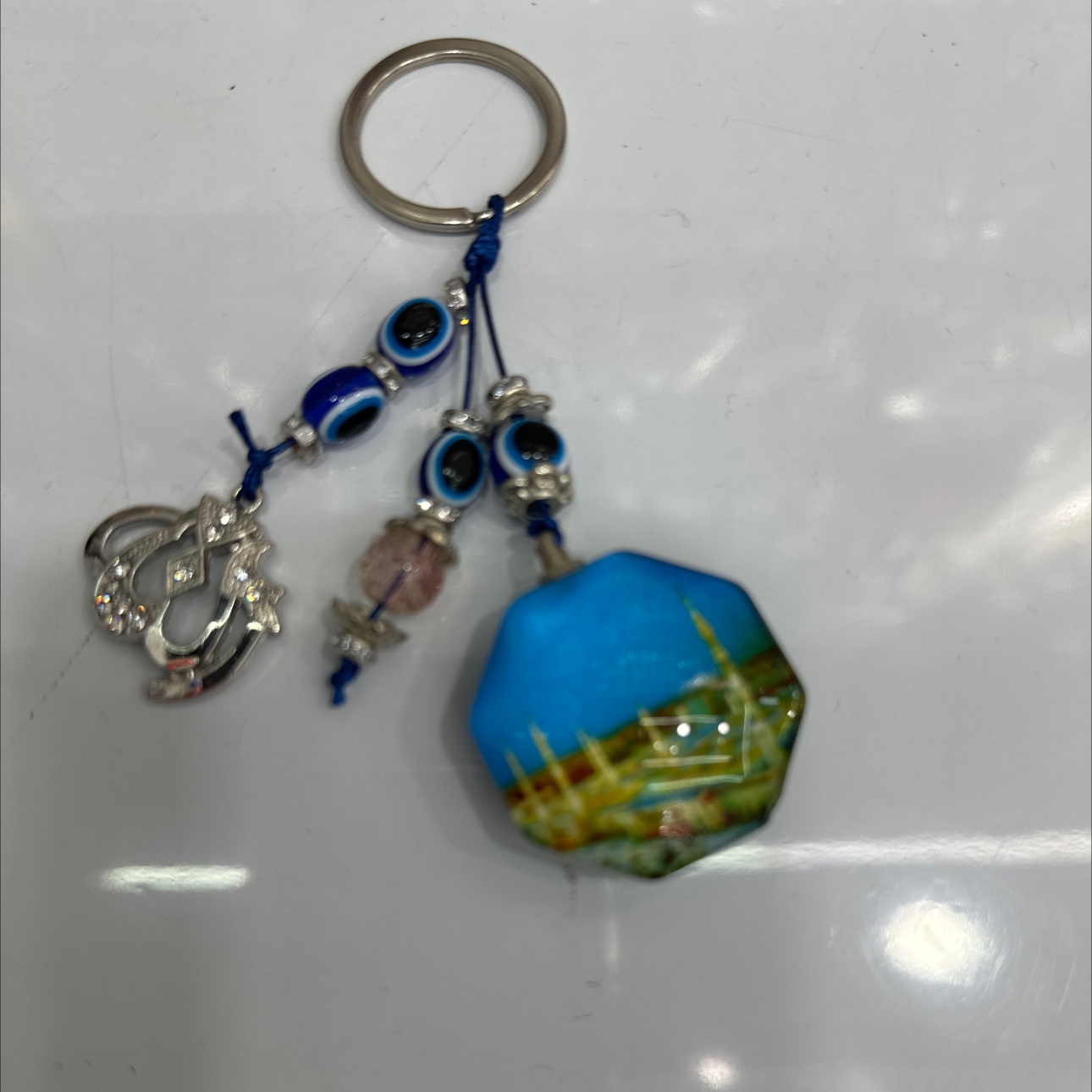 2024新款毛绒挂件钥匙扣女款可爱流沙瓶设计 独特钥匙扣配件 时尚潮流小物钥匙扣详情图3