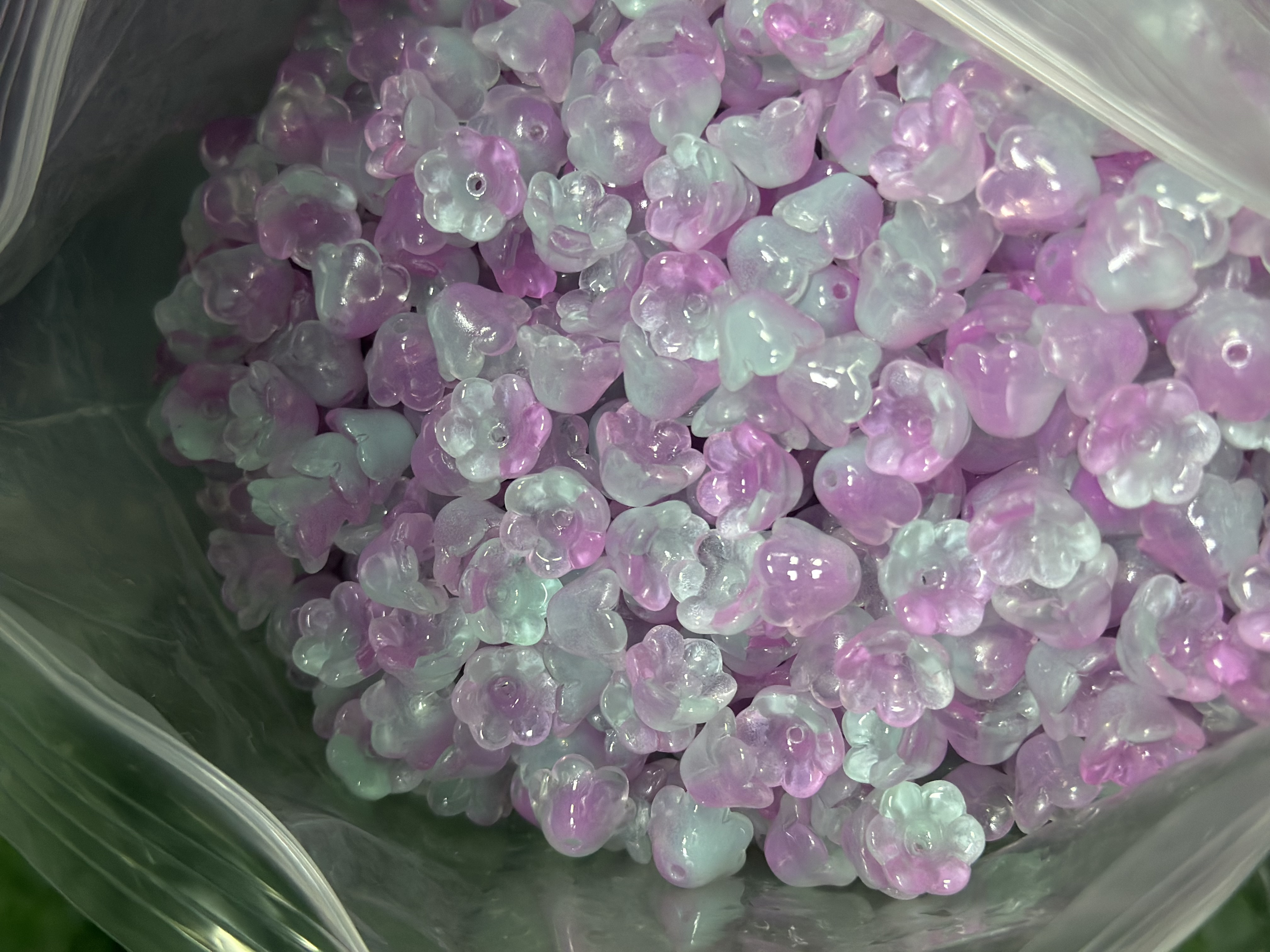 琉璃珠7x12mm铃兰花散珠风铃草花苞铃铛花铃diy饰品发簪串珠材料铃兰花厂家直销详情图5