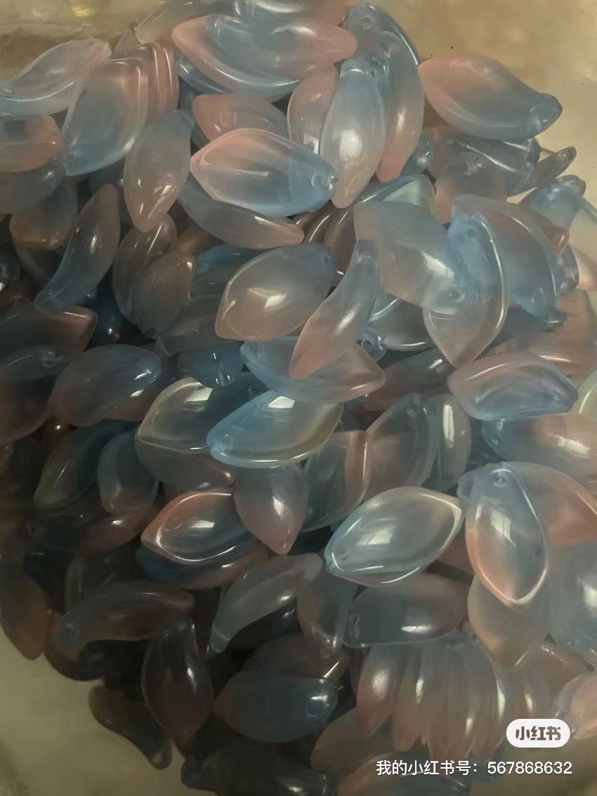 花瓣发簪材料配件批发12x20mm胖桃花琉璃花瓣diy手工制作汉服头饰古风发簪材料芙蓉花绣球花瓣雪腊梅樱花瓣直销工厂批发详情图13