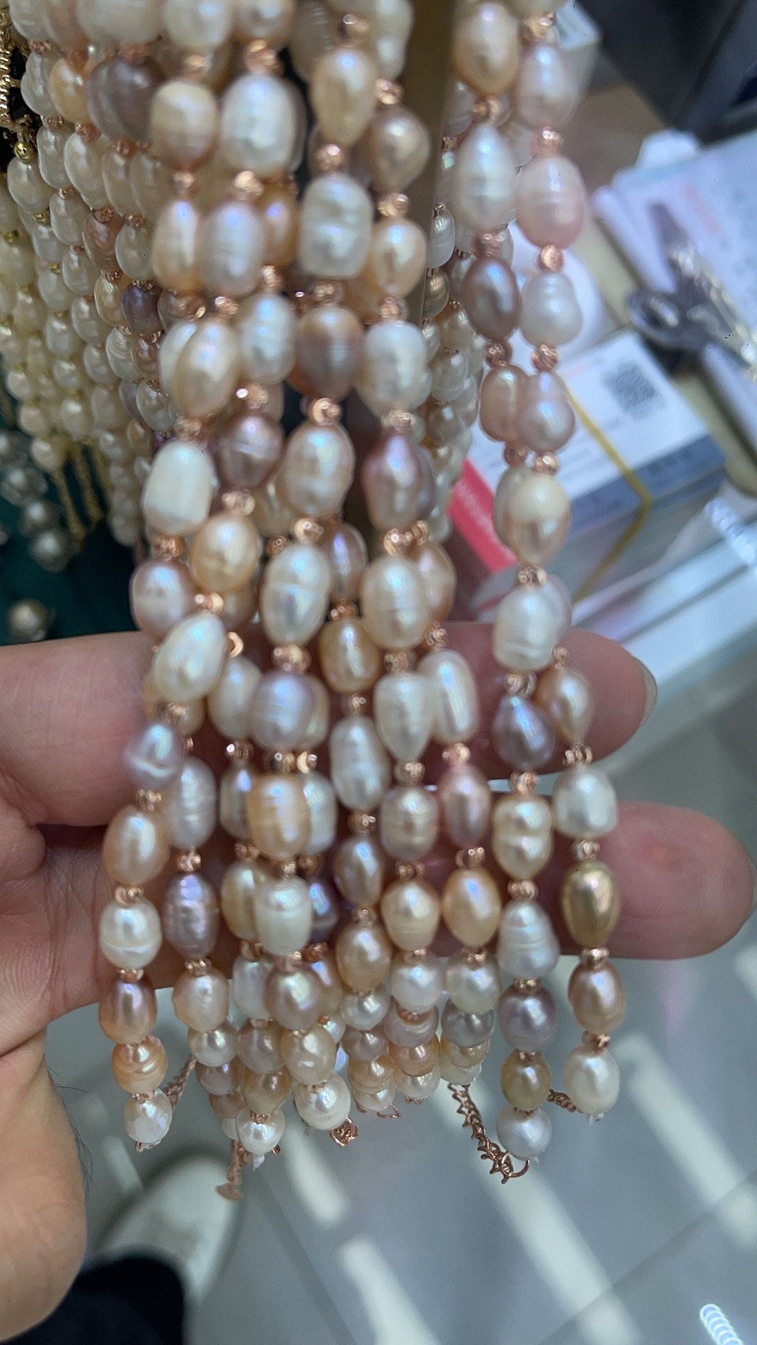 极小天然珍珠半成品/淡水珍珠配件/天然淡水珠/海参/淡水珍珠散珠产品图