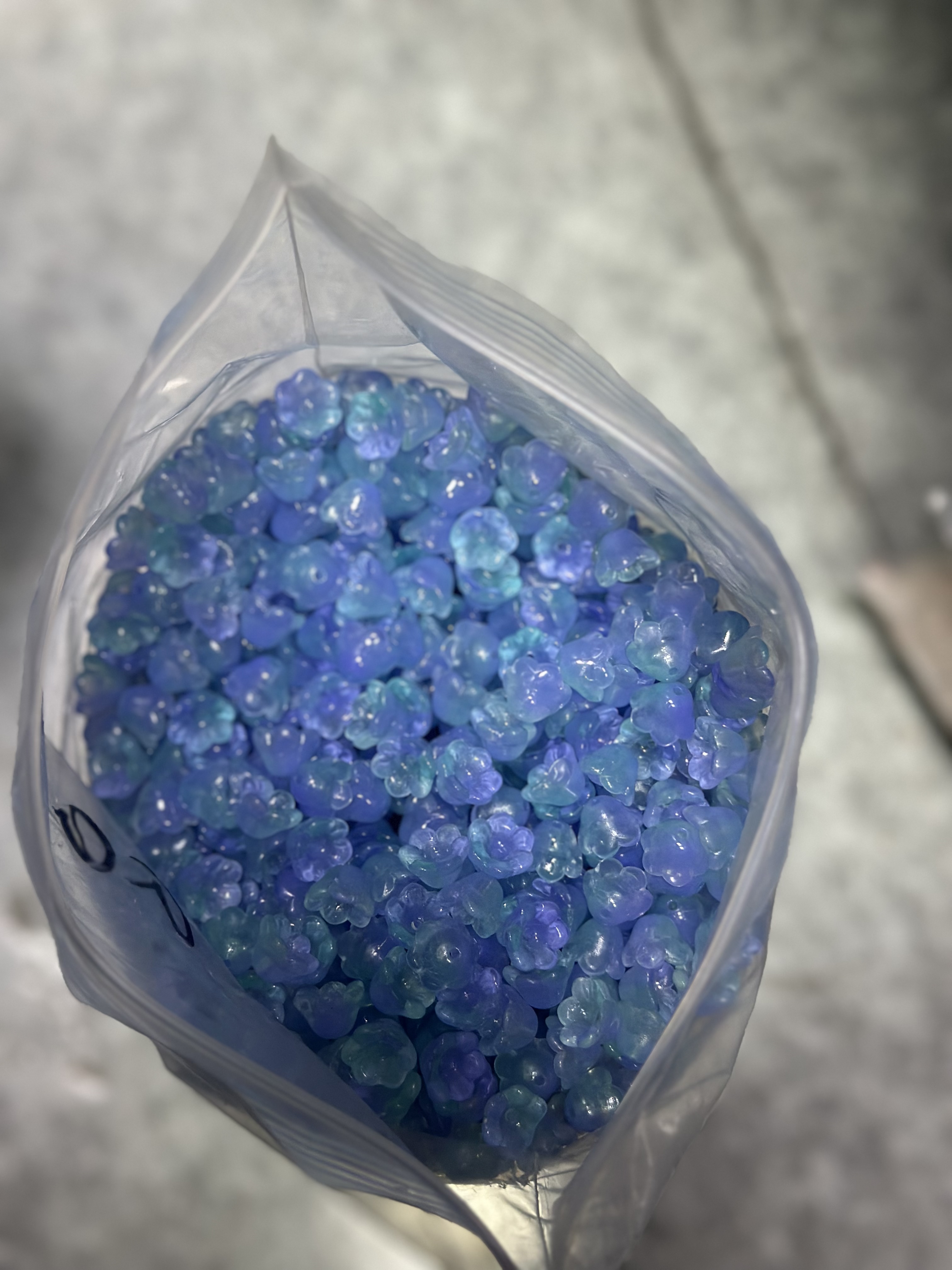 琉璃珠7x12mm铃兰花散珠风铃草花苞铃铛花铃diy饰品发簪串珠材料铃兰花厂家直销详情图2