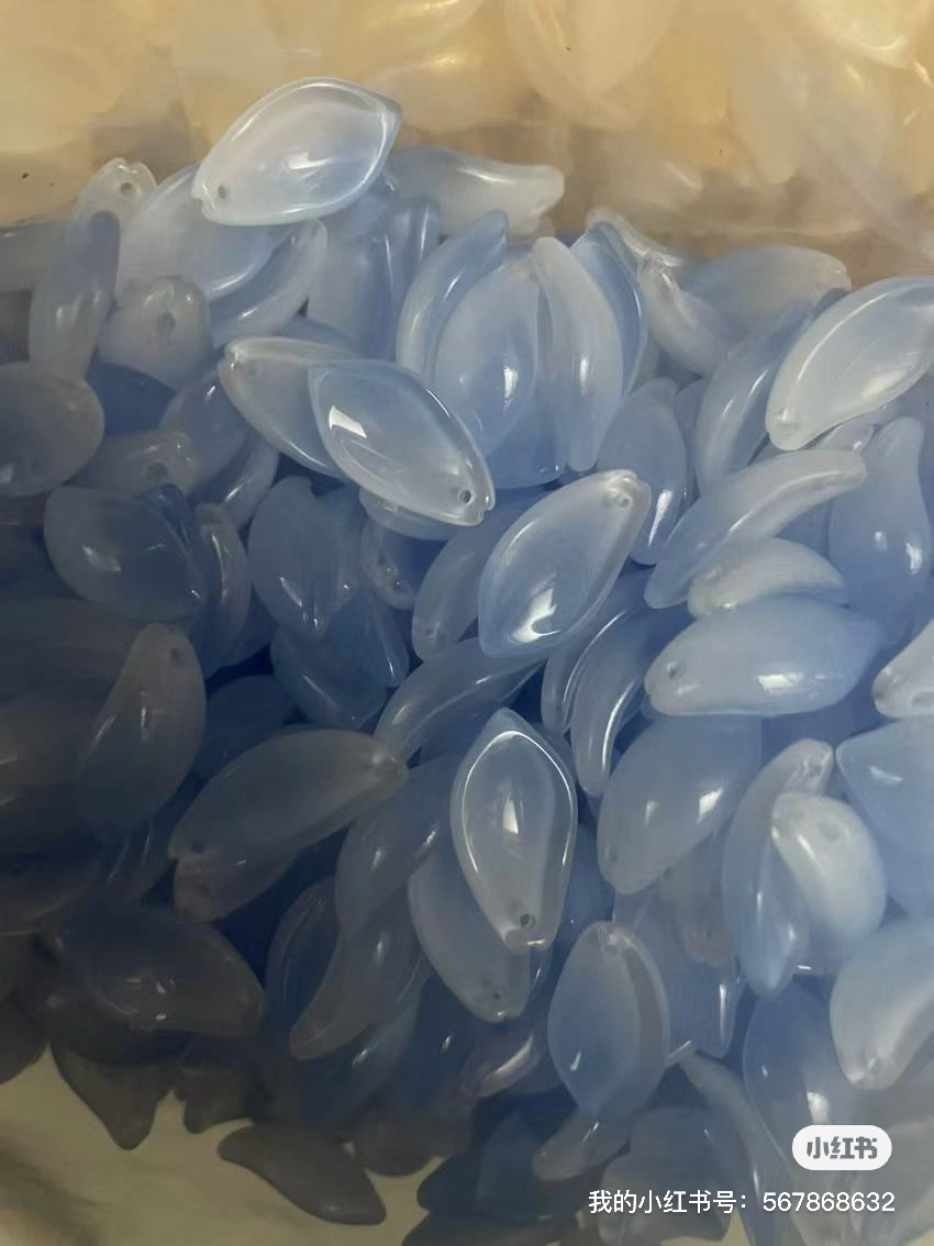 花瓣发簪材料配件批发12x20mm胖桃花琉璃花瓣diy手工制作汉服头饰古风发簪材料芙蓉花绣球花瓣雪腊梅樱花瓣直销工厂批发详情图7