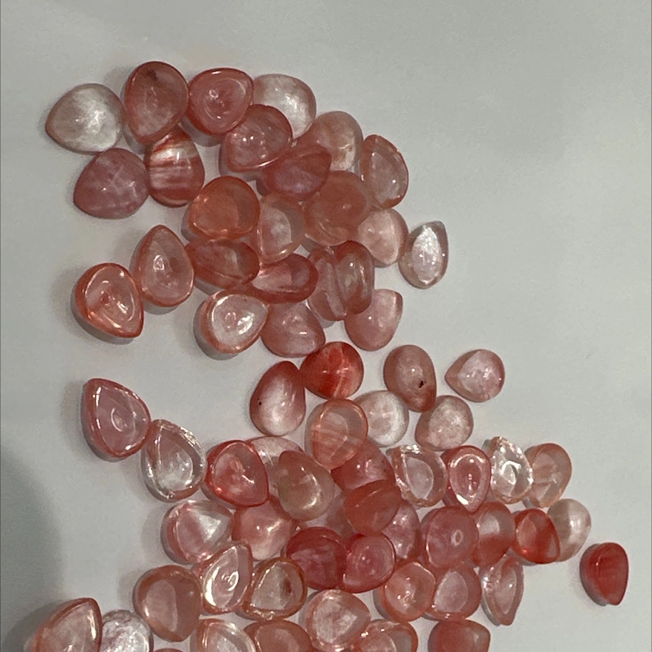 8x10 waterdrop natural stone ring face watermelon red semi-finished jewelry accessories diy jewelry accessories natural stone jewelry natural stone jewelry necklace bracelet jewelry accessories detail image 2