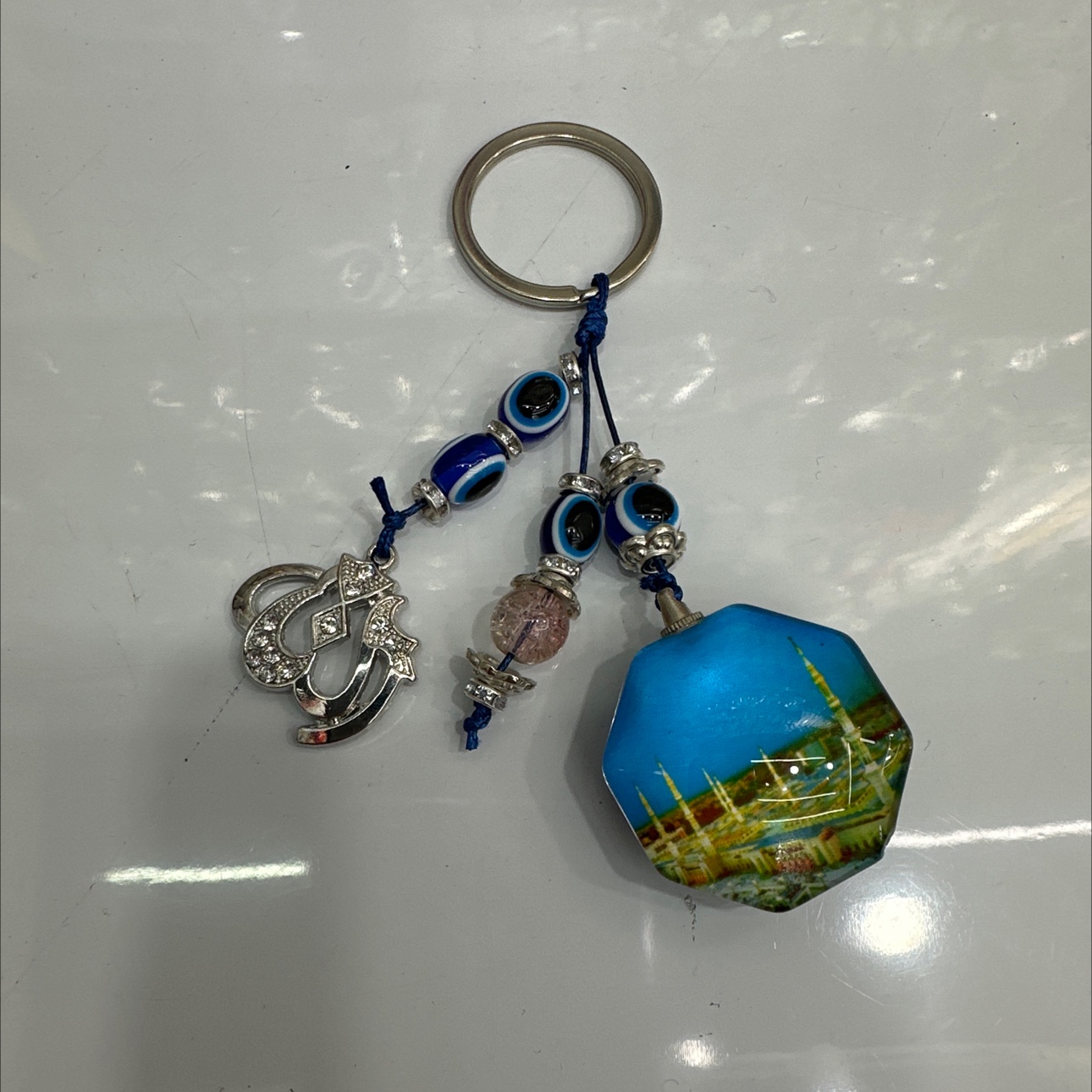 2024新款毛绒挂件钥匙扣女款可爱流沙瓶设计 独特钥匙扣配件 时尚潮流小物钥匙扣详情图4