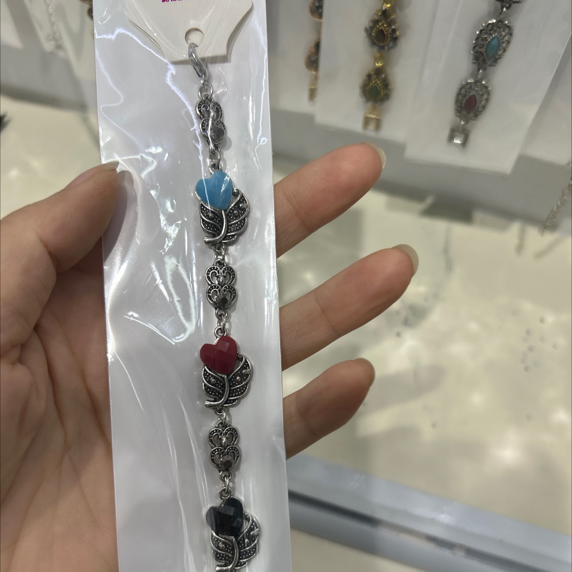 合金七彩复古手链细节图