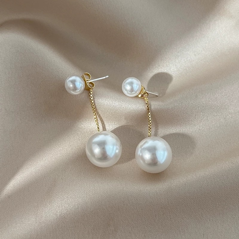 French pearl tassel mosquito repellent coil ear clips, no ear piercings, new women's earrings, light luxury and high-end feel, ear studs, elegant earrings and pendants, long women's style, elegant details Picture