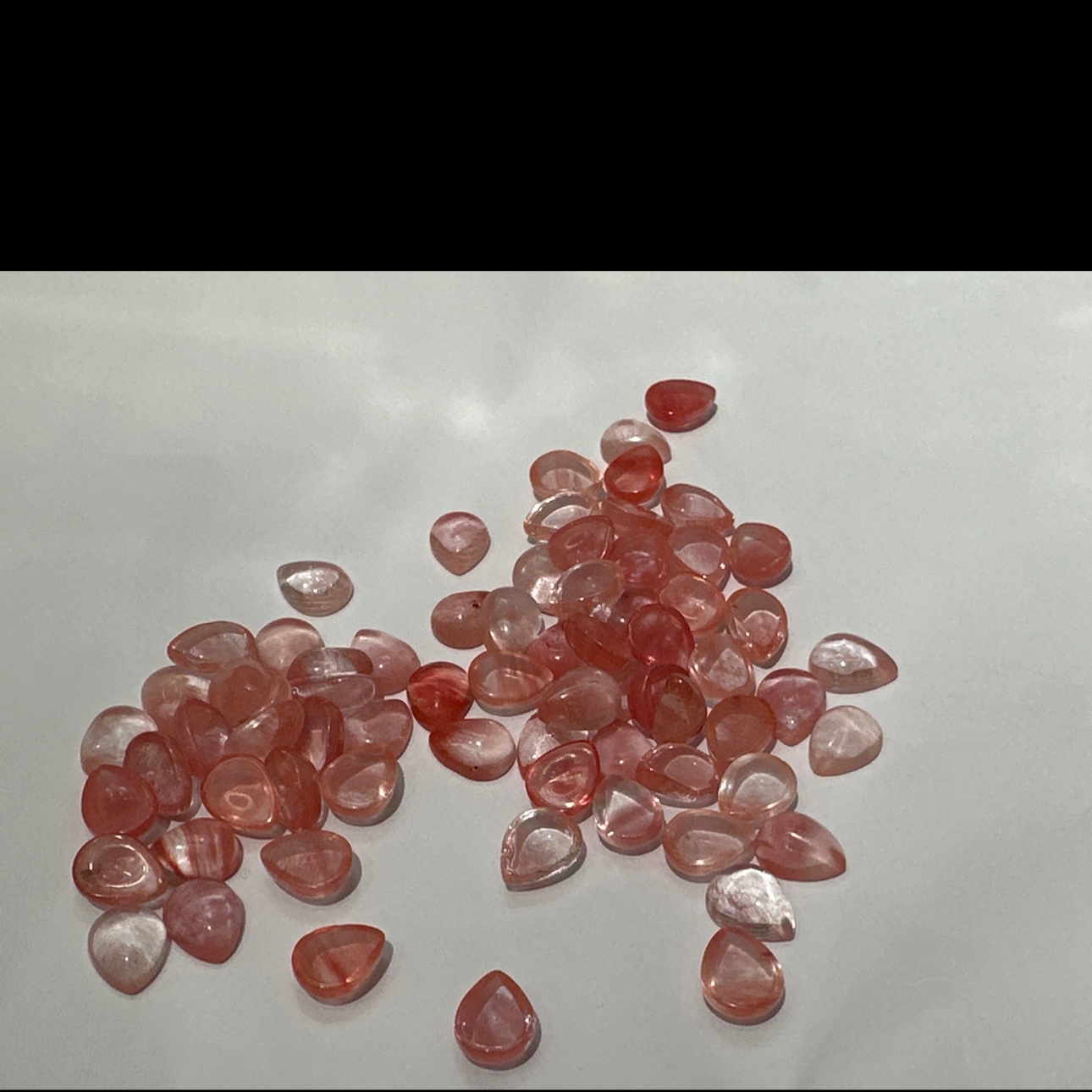 8x10 waterdrop natural stone ring face watermelon red semi-finished jewelry accessories diy jewelry accessories natural stone jewelry natural stone jewelry necklace bracelet jewelry accessories Specification image