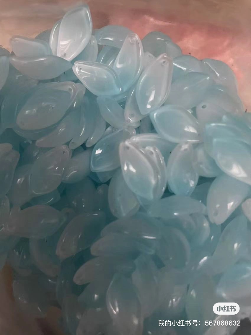 花瓣发簪材料配件批发12x20mm胖桃花琉璃花瓣diy手工制作汉服头饰古风发簪材料芙蓉花绣球花瓣雪腊梅樱花瓣直销工厂批发详情图2