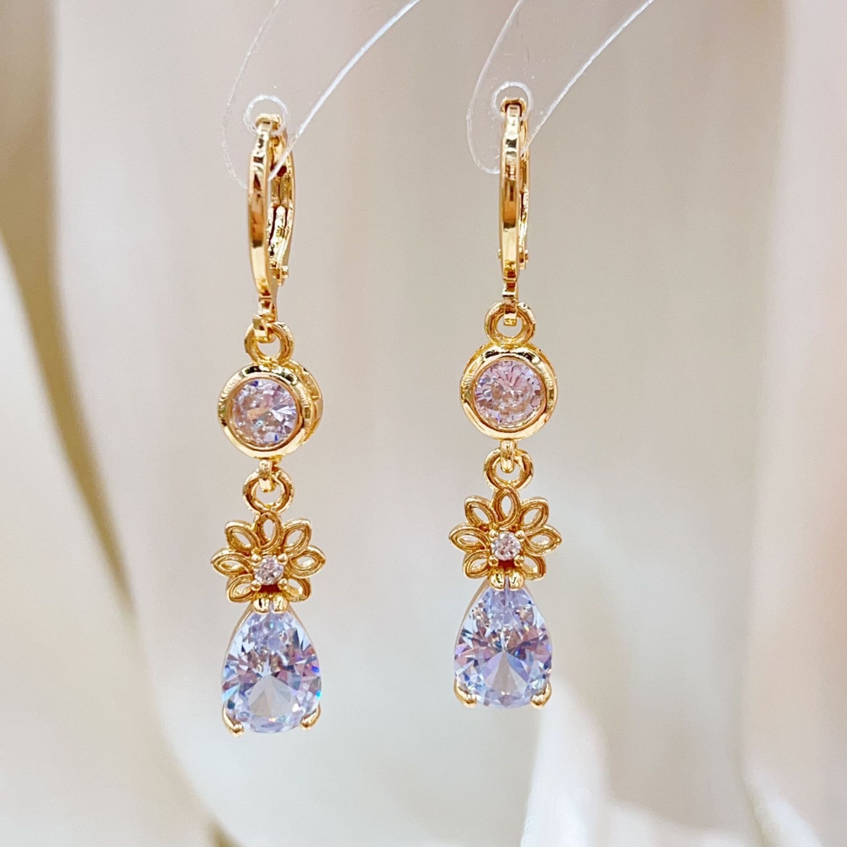 2024新款 欧美跨境时尚耳环耳饰 简约大方设计感耳扣 香槟金 批发详情图3