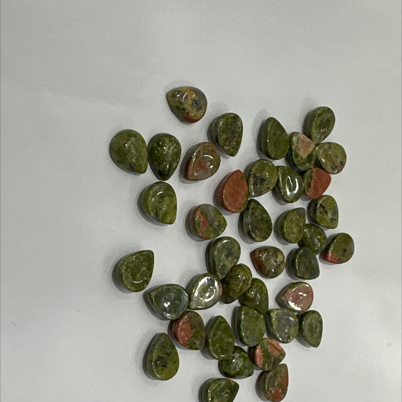 Natural stone 13x18 teardrop green semi-finished jewelry accessories, natural stone jewelry accessories, necklaces, jewelry rings, earrings jewelry accessories, diy jewelry accessories