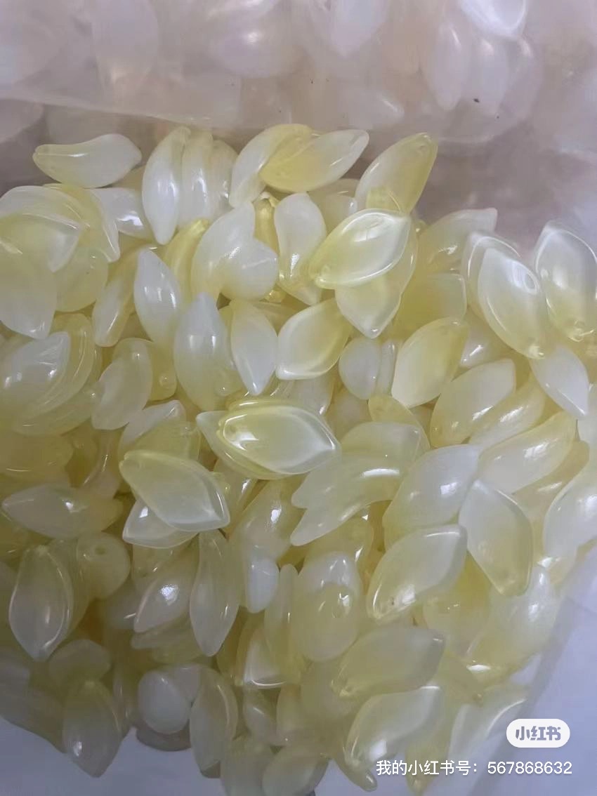 花瓣发簪材料配件批发12x20mm胖桃花琉璃花瓣diy手工制作汉服头饰古风发簪材料芙蓉花绣球花瓣雪腊梅樱花瓣直销工厂批发详情图8