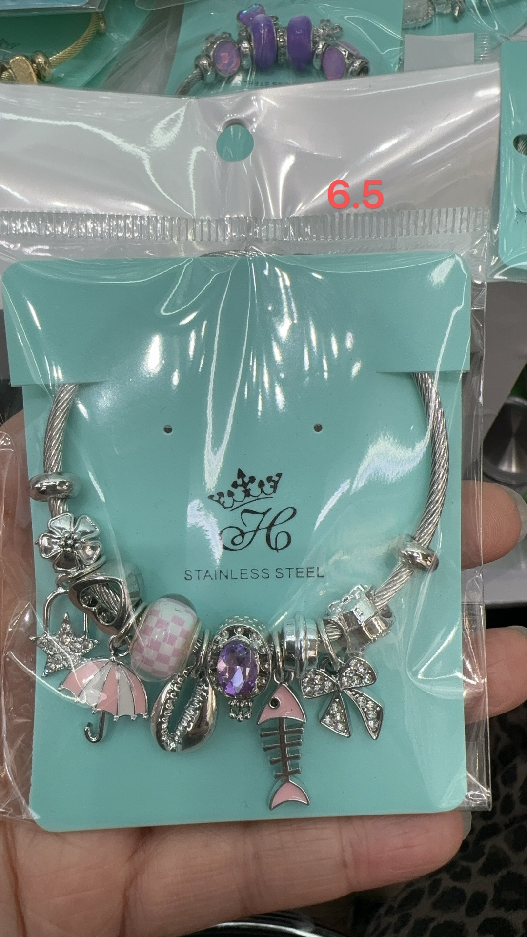 潘多拉手链白底实物图