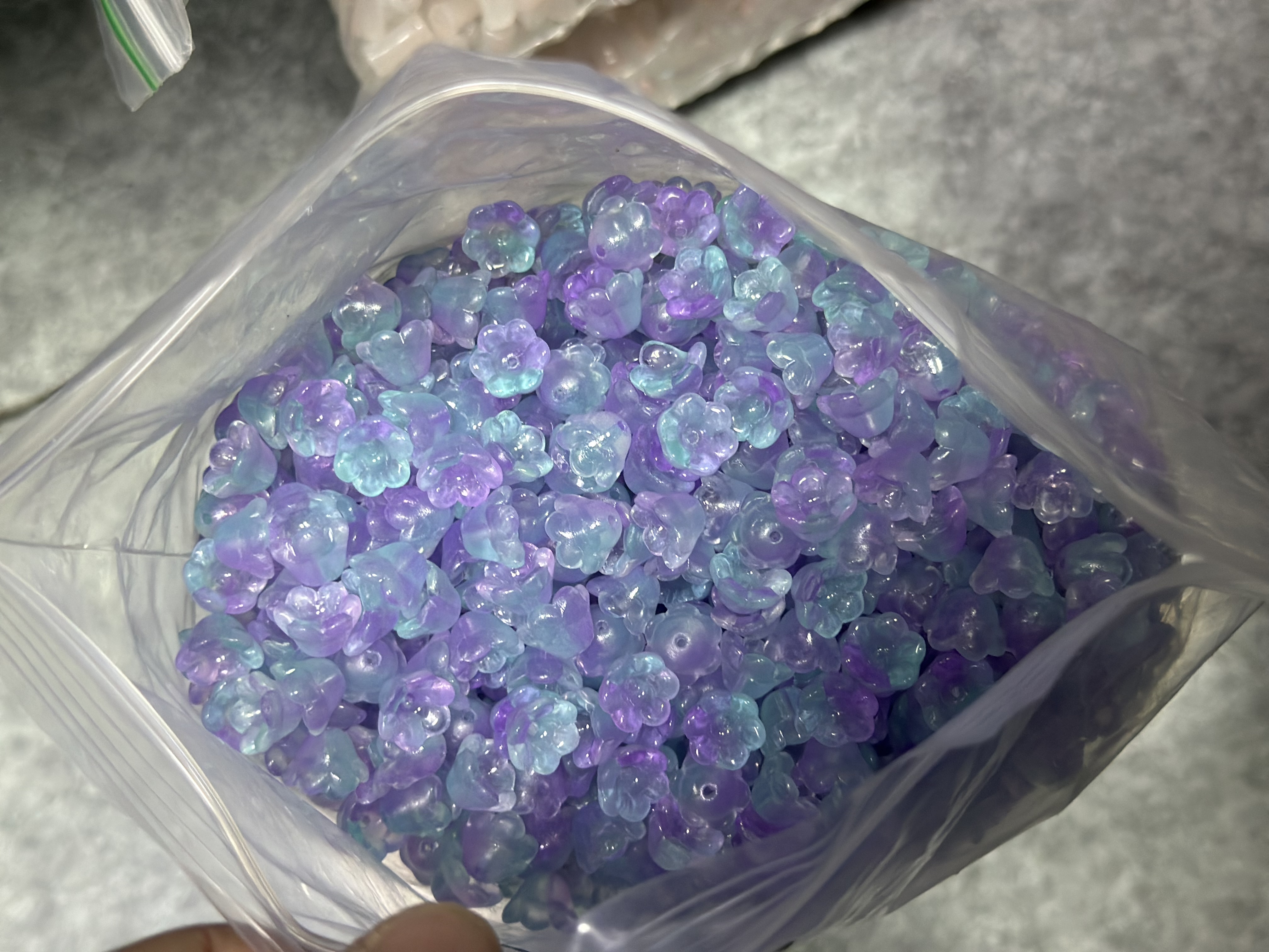 琉璃珠7x12mm铃兰花散珠风铃草花苞铃铛花铃diy饰品发簪串珠材料铃兰花厂家直销详情图4