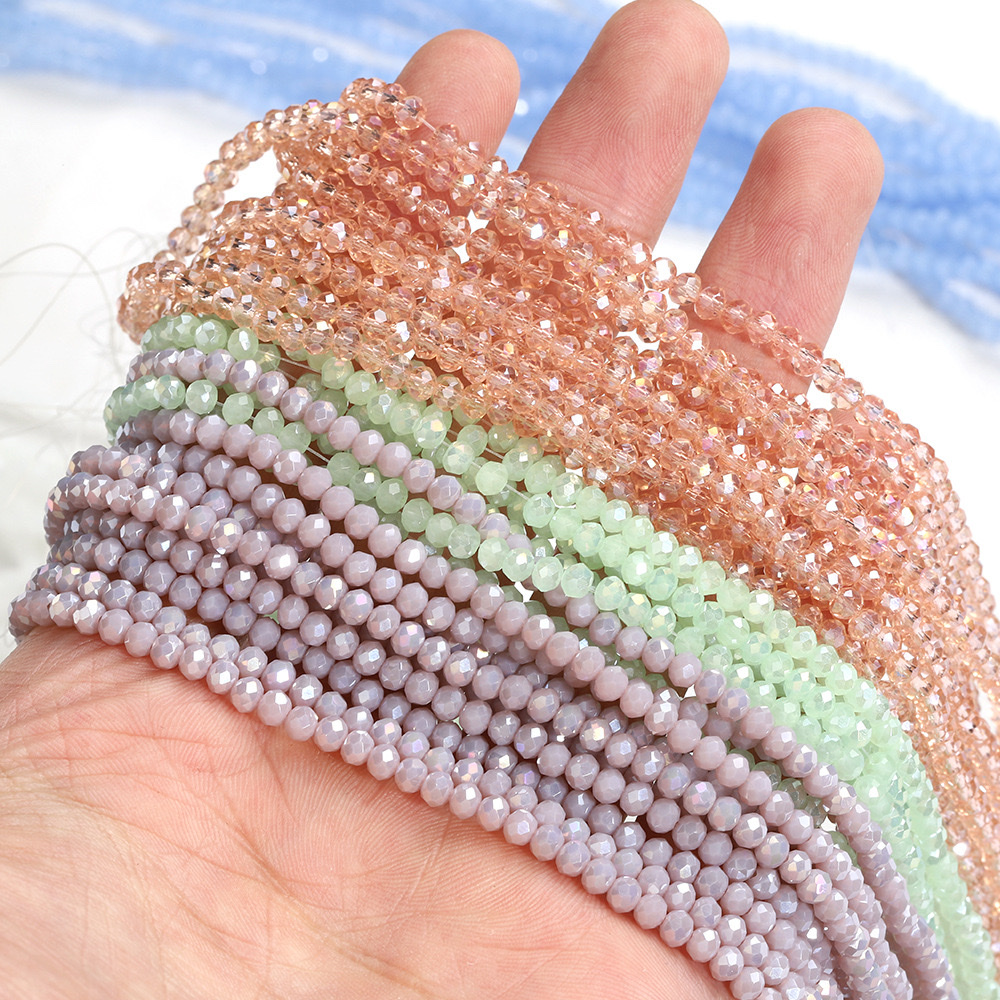 3.6mm colored crystal cut wheel beads, flat beads, diy handcrafted jewelry, earrings, accessories, bracelets, necklaces, beaded car pendants Specification image
