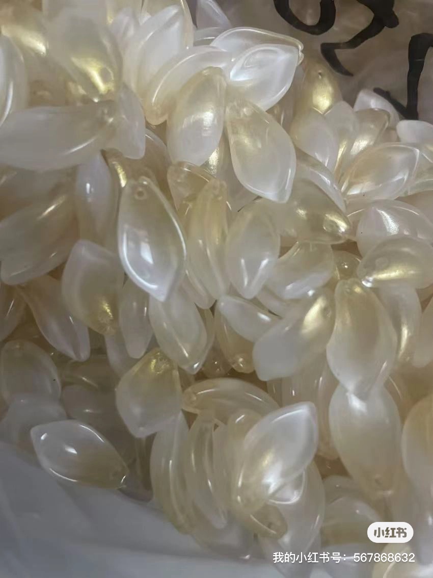 花瓣发簪材料配件批发12x20mm胖桃花琉璃花瓣diy手工制作汉服头饰古风发簪材料芙蓉花绣球花瓣雪腊梅樱花瓣直销工厂批发详情图4