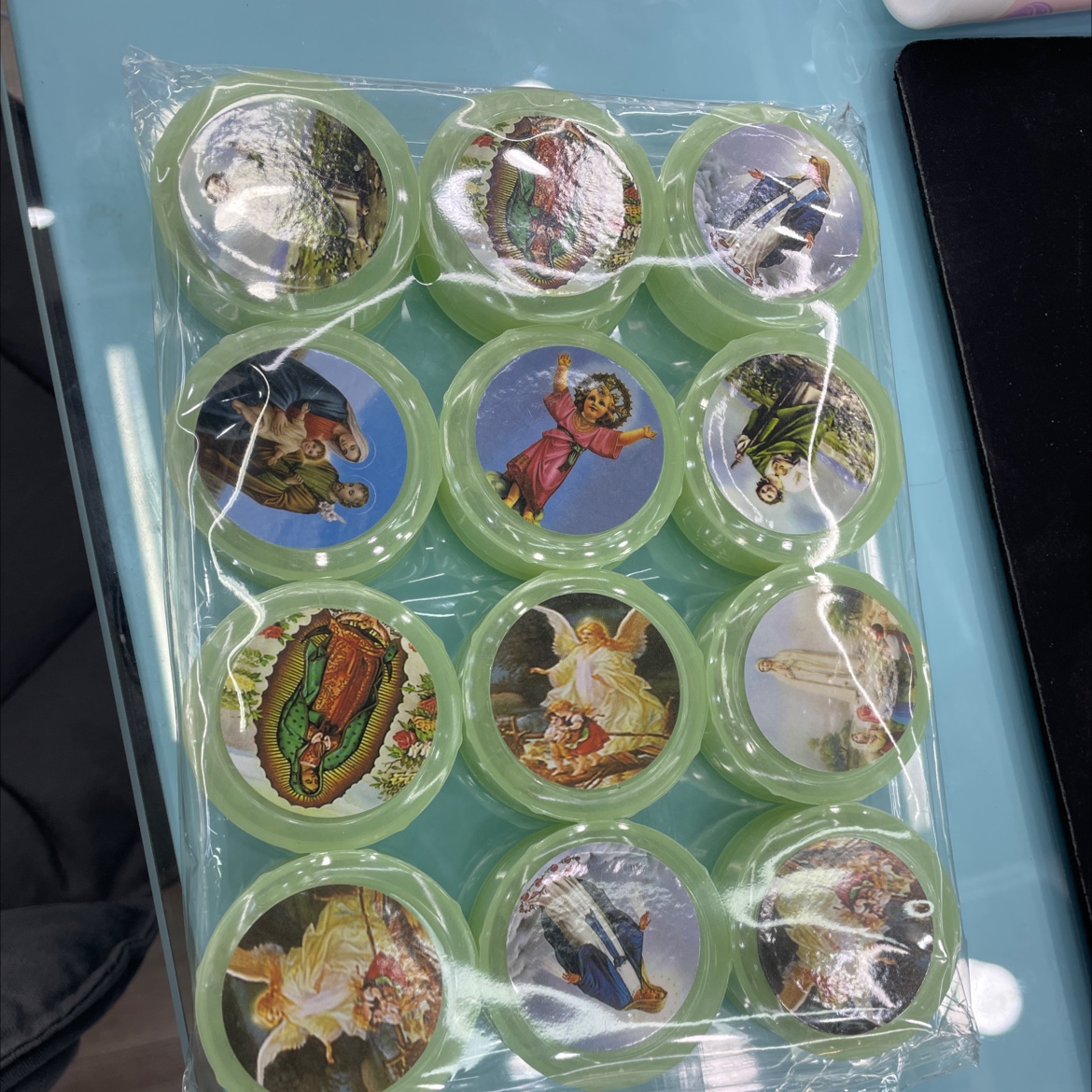 贴合金梅花形状，方块直角形状大十字架夜光新款摆件详情图1