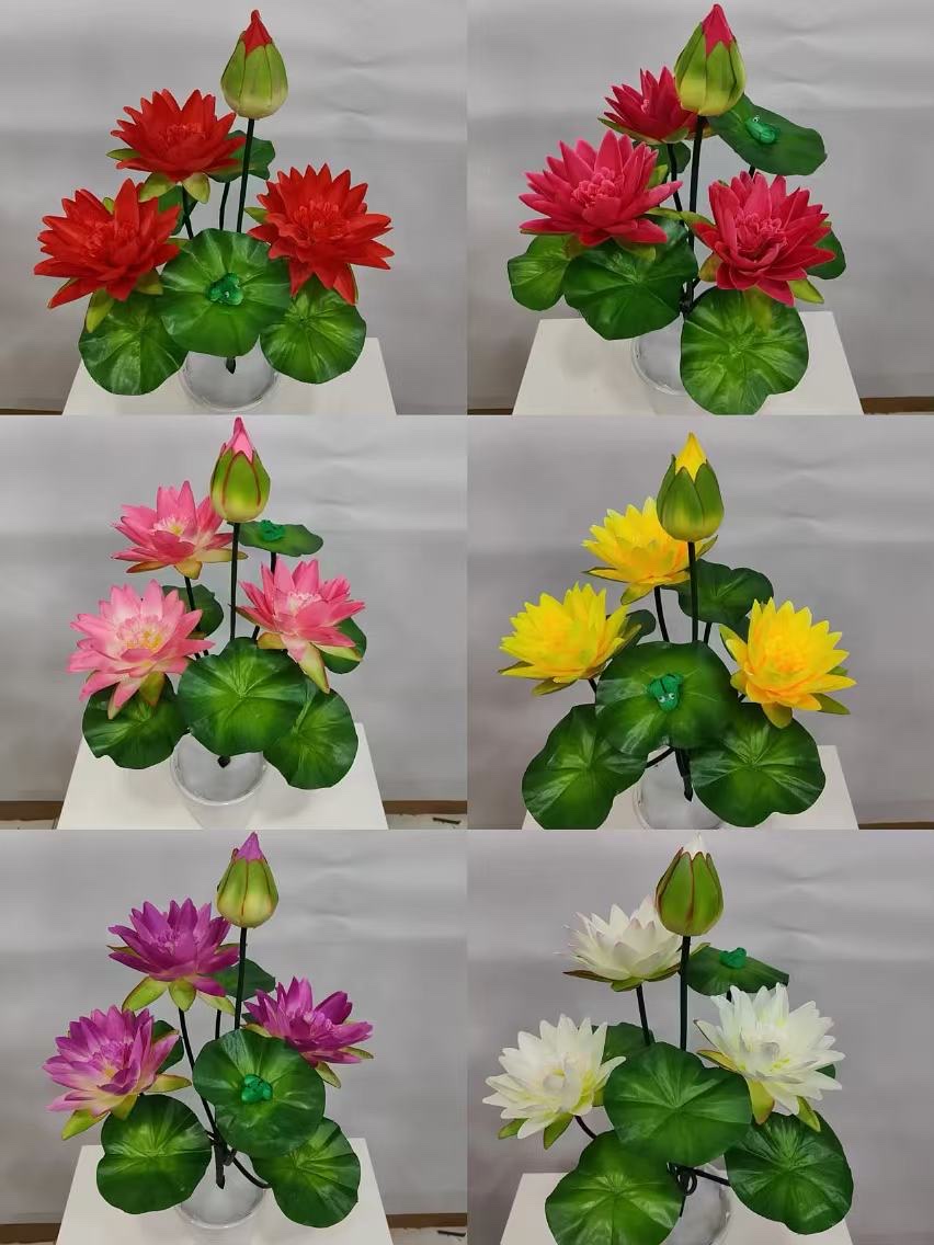 盆景睡莲仿真花