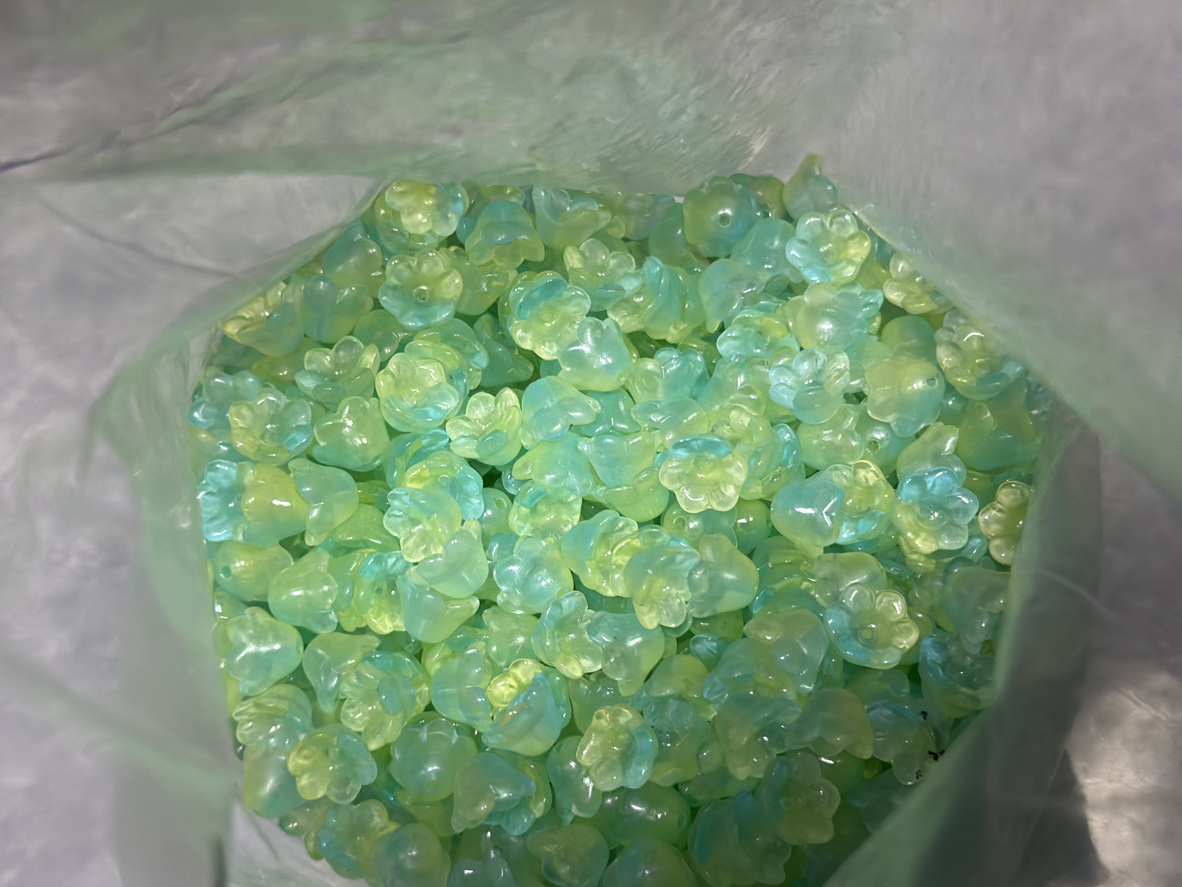 琉璃珠7x12mm铃兰花散珠风铃草花苞铃铛花铃diy饰品发簪串珠材料铃兰花厂家直销详情图3