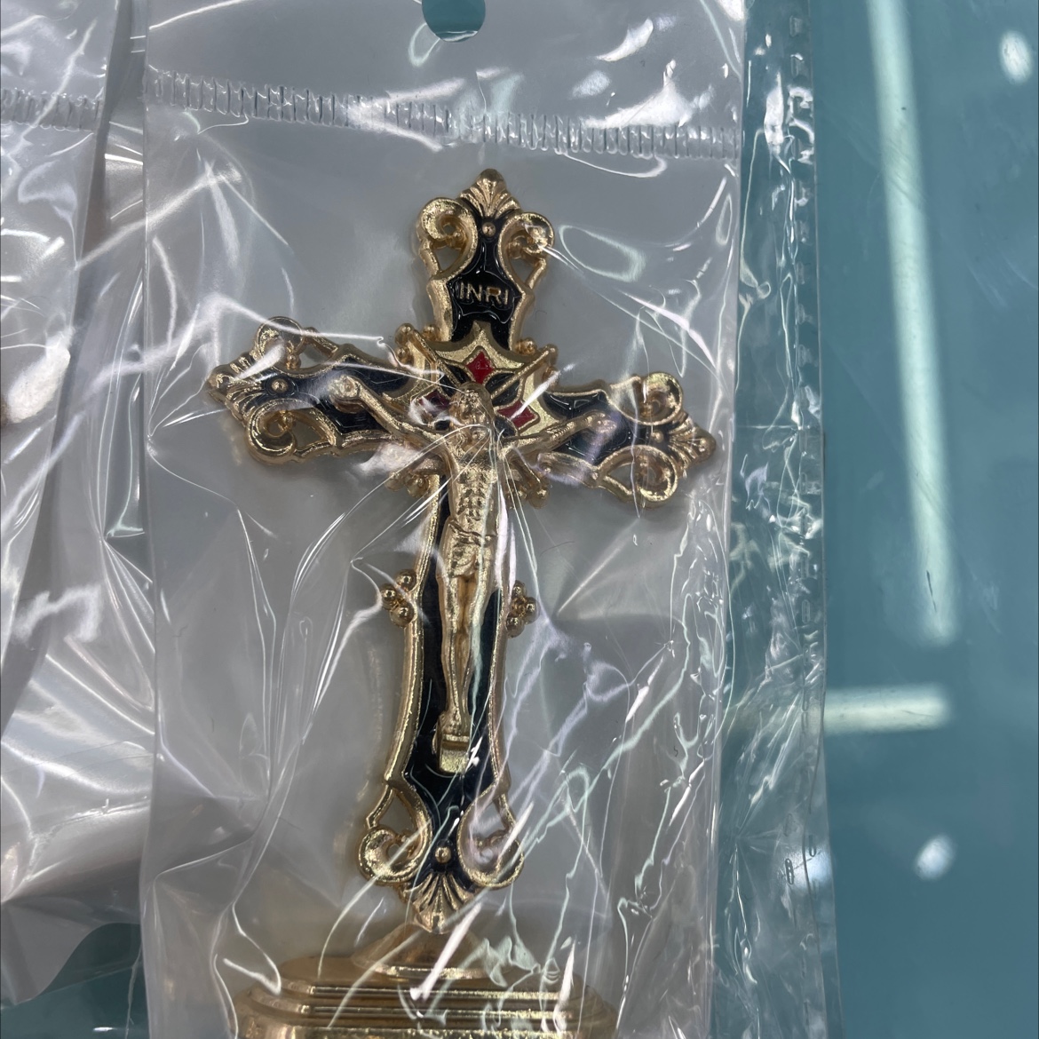 画宝油色油，白色，夜光十字架黑色，新款十字架带不干胶摆件详情图2