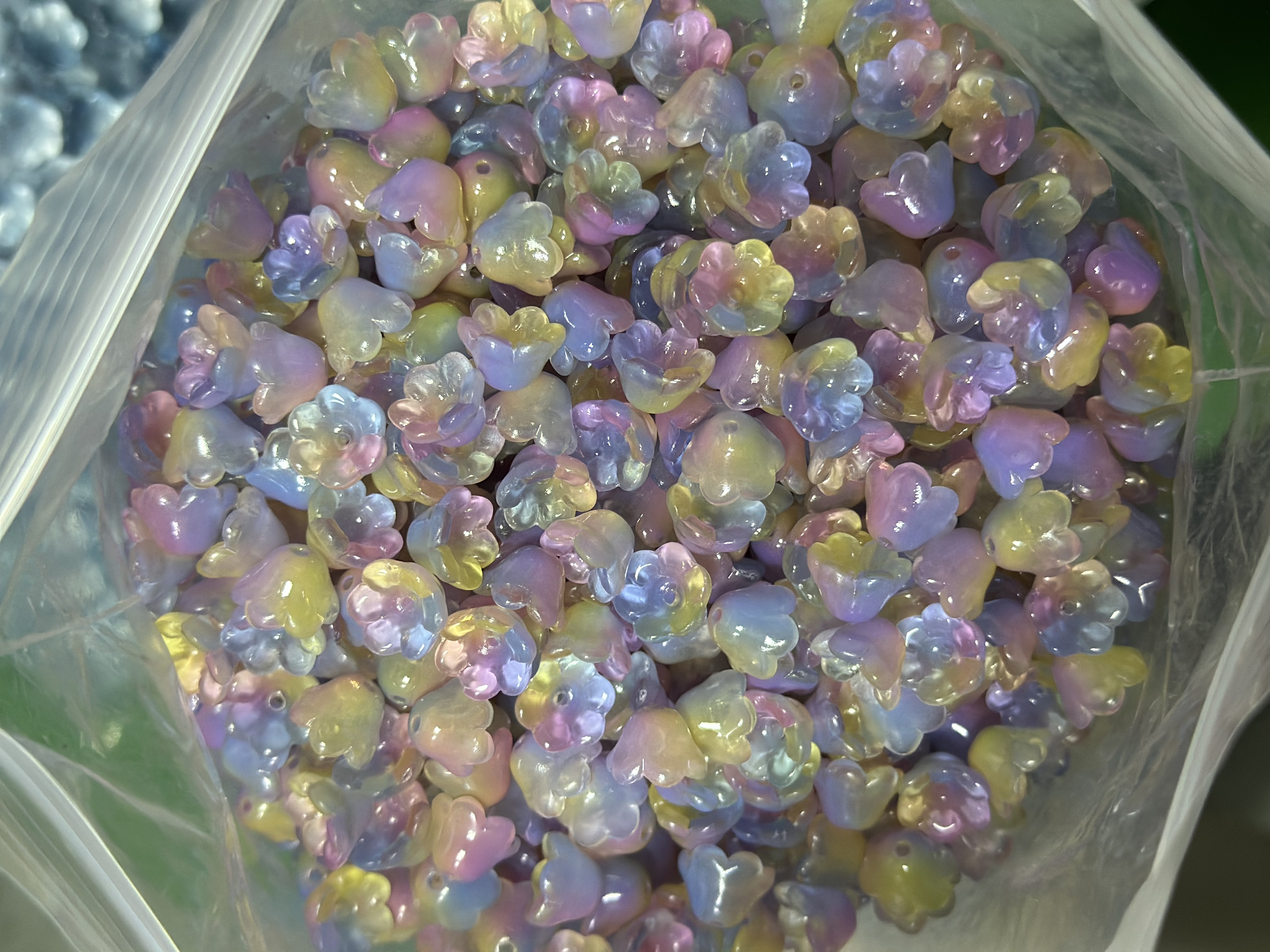 琉璃珠7x12mm铃兰花散珠风铃草花苞铃铛花铃diy饰品发簪串珠材料铃兰花厂家直销详情图11