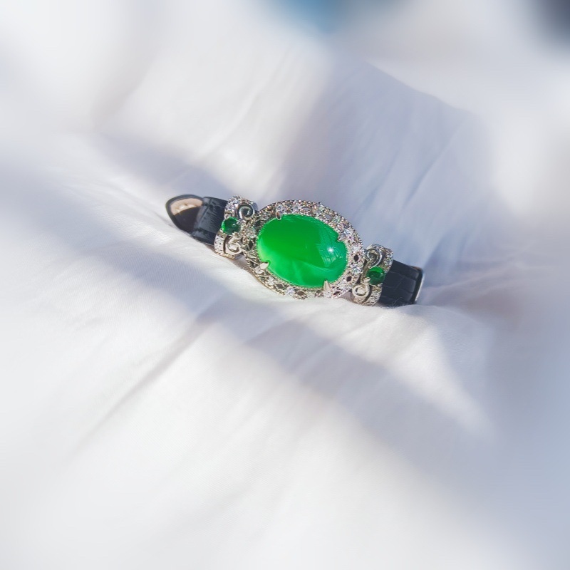 高冰镶嵌玛瑙玉髓耳坠杨幂同款平安扣耳环国风媲美翡翠玉石耳钉饰详情图4