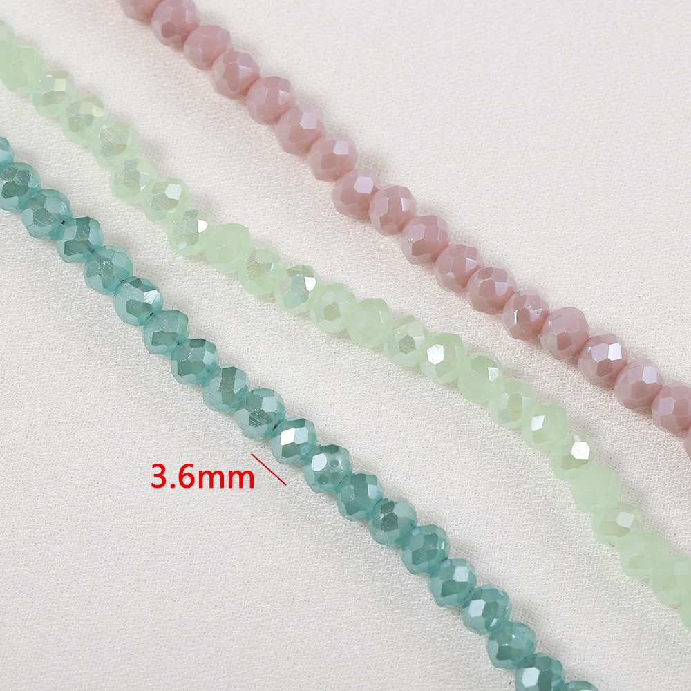 3.6mm colored crystal cut wheel beads, flat beads, diy handcrafted jewelry, earrings, accessories, bracelets, necklaces, beaded car pendants detail image 2