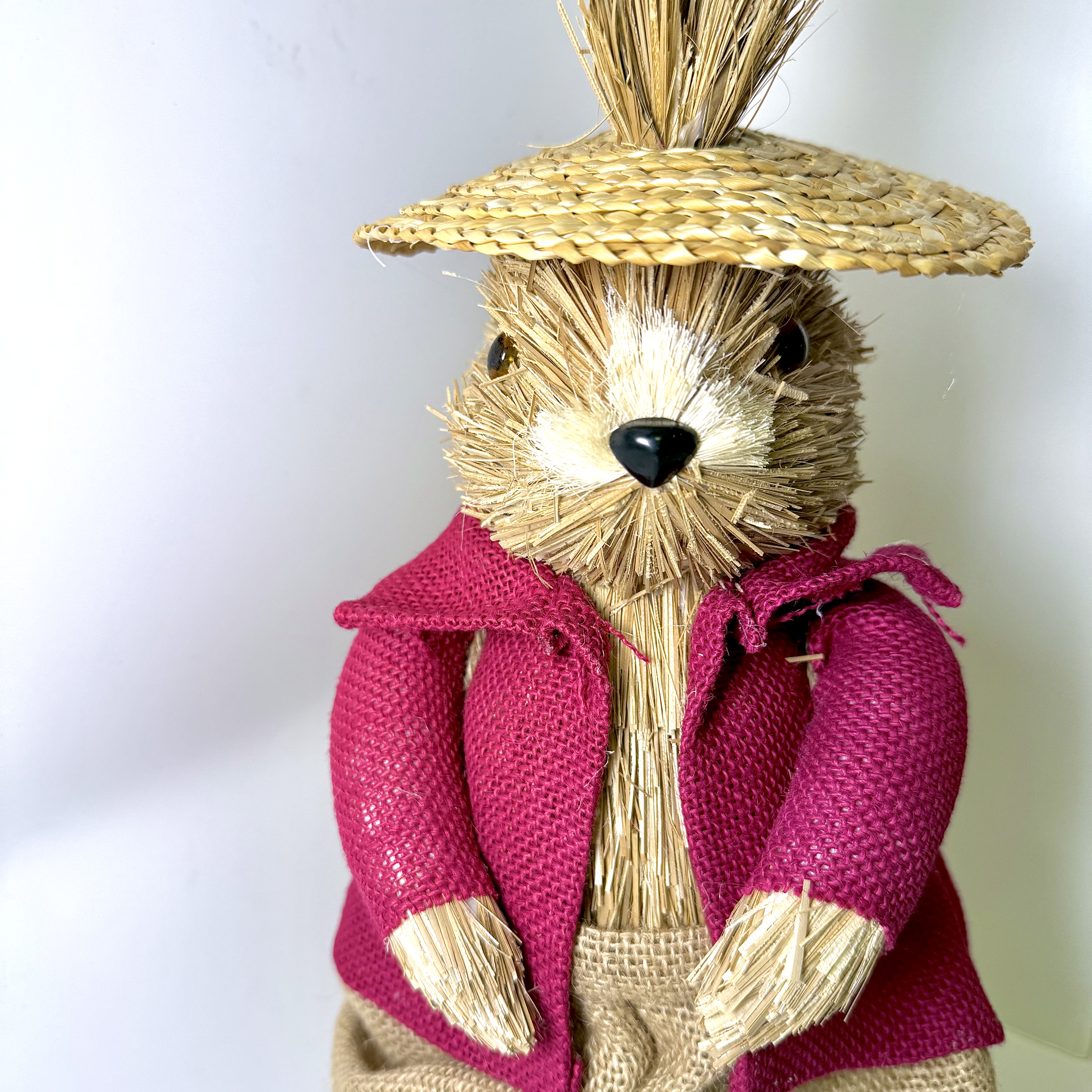 复活节手工草编兔子草帽背篓兔材料包创意礼品自制礼物可爱田园风 详情图6