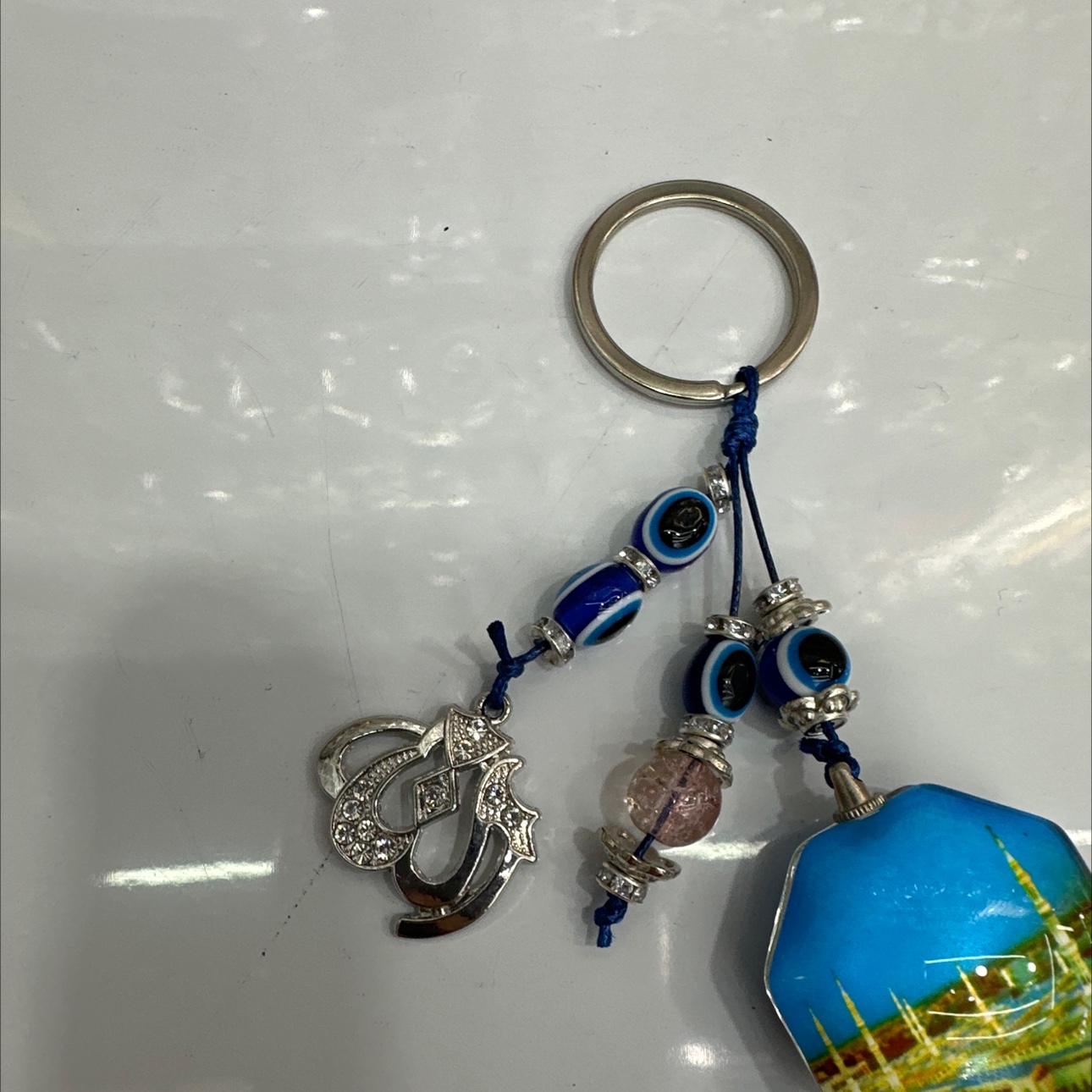 2024新款毛绒挂件钥匙扣女款可爱流沙瓶设计 独特钥匙扣配件 时尚潮流小物钥匙扣详情图2