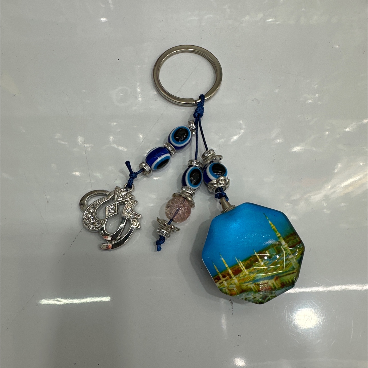 2024新款毛绒挂件钥匙扣女款可爱流沙瓶设计 独特钥匙扣配件 时尚潮流小物钥匙扣详情图5