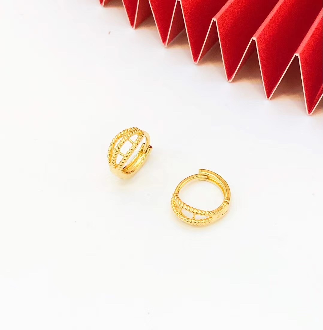 金沐首饰镀金耳环时尚耳饰网红潮流耳扣爆款厂家直销