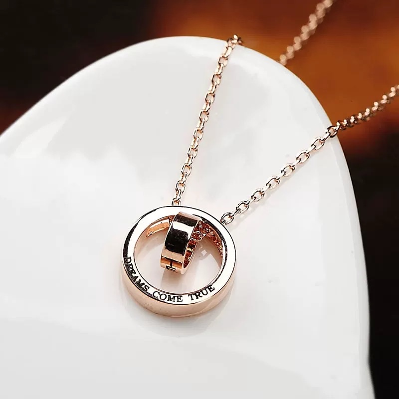 欧美风格钛钢项链 高质量时尚女士首饰项链细节图