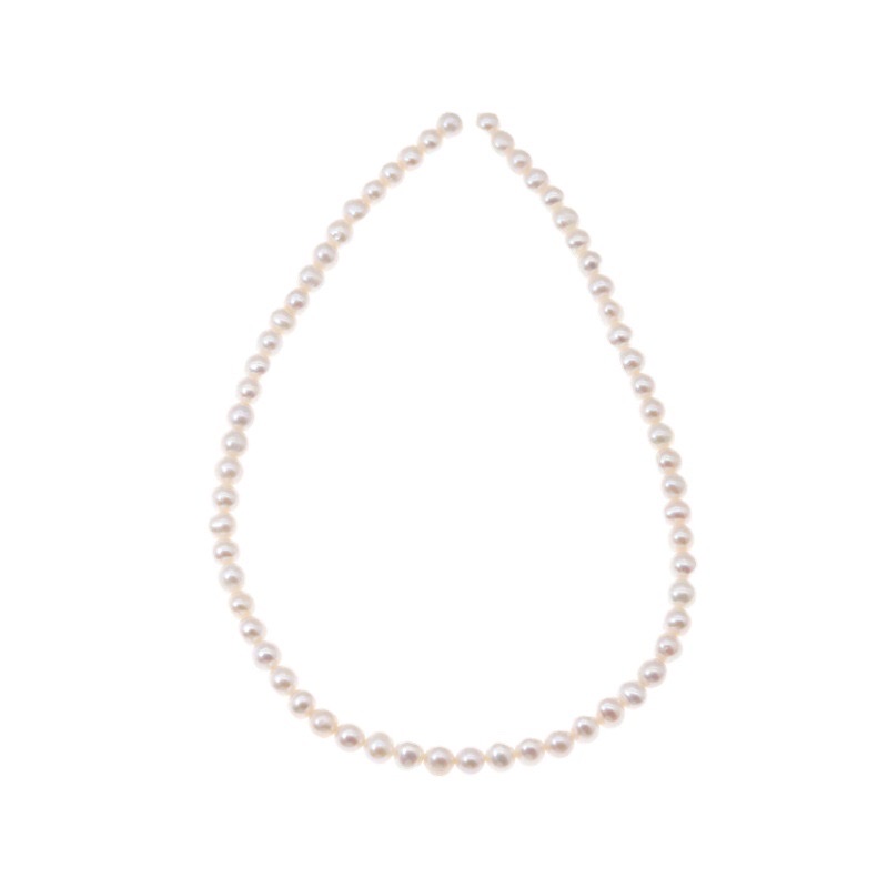 6-7mm冲头天然淡水珍珠鸡蛋圆白金紫色高性价比批发白底实物图