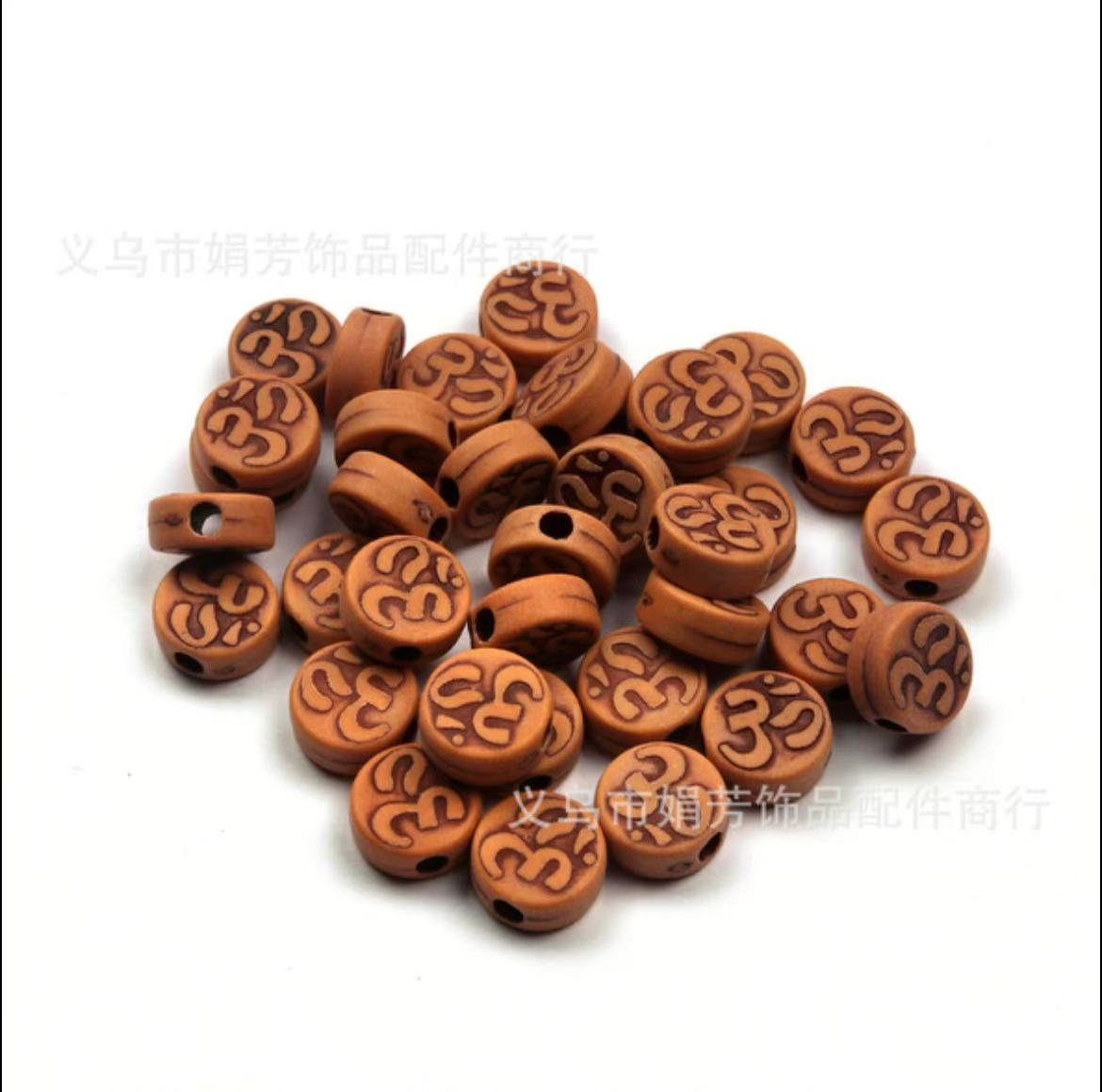 diy手工饰品配件 单色大象玫瑰桶珠圆珠 亚克力仿木散珠详情图4