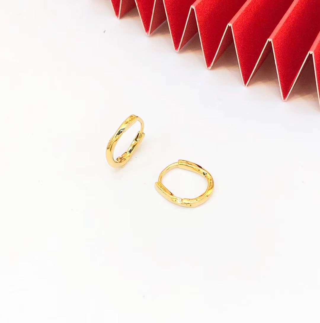 金沐首饰镀金耳环时尚耳饰网红潮流耳扣爆款厂家直销产品图