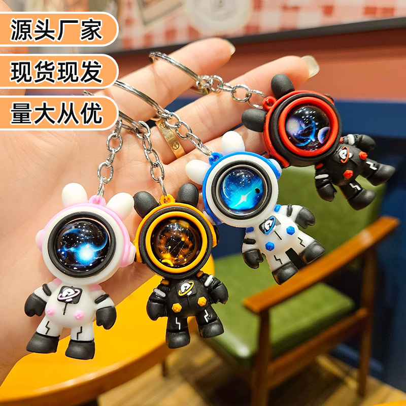 Mechanical bear keychain doll pendant, car keychain accessory, men's and women's bags, doll pendant, small gift wholesale pendant, car pendant, car pendant, car pendant details Picture