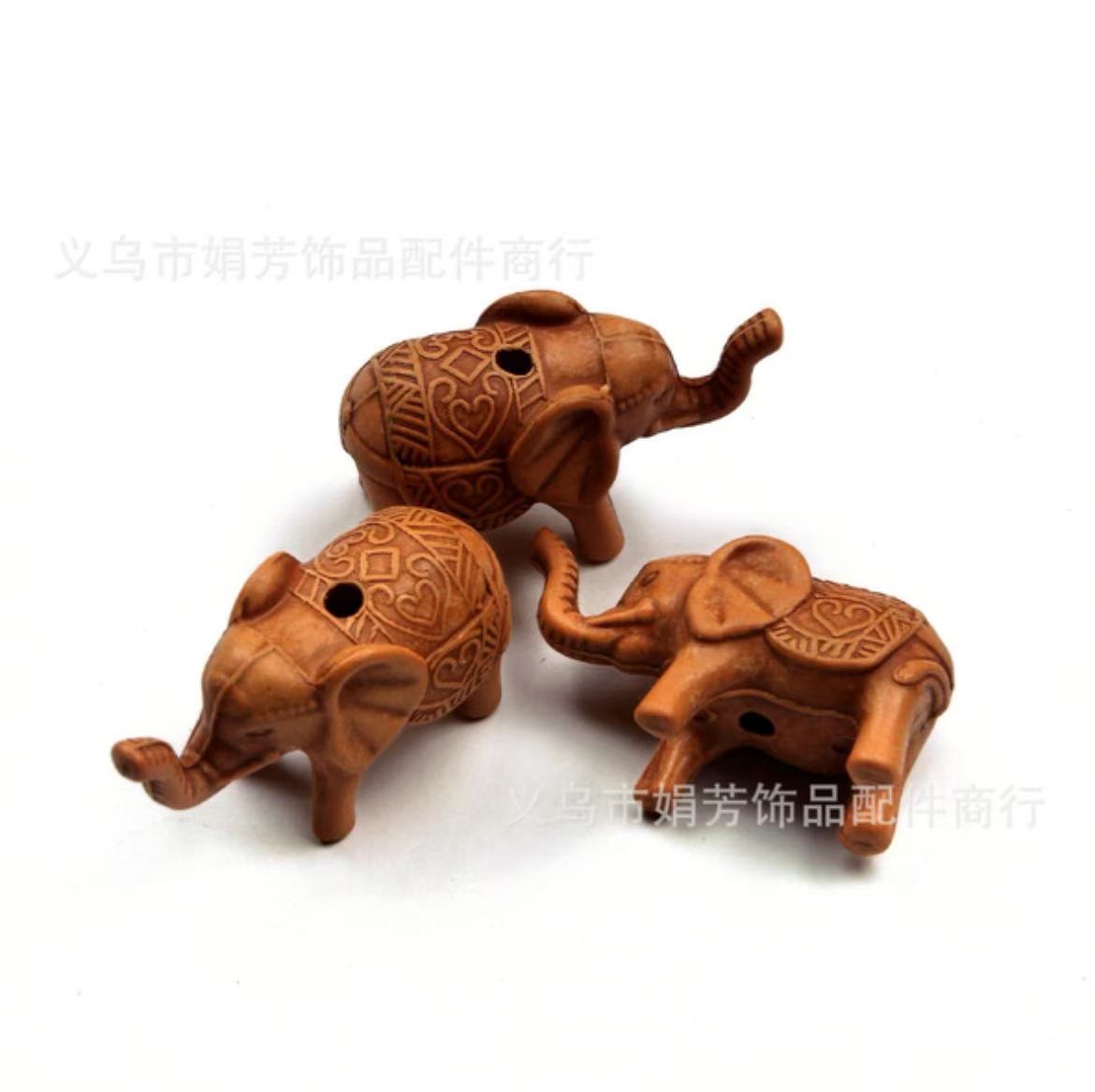 diy手工饰品配件 单色大象玫瑰桶珠圆珠 亚克力仿木散珠详情图2