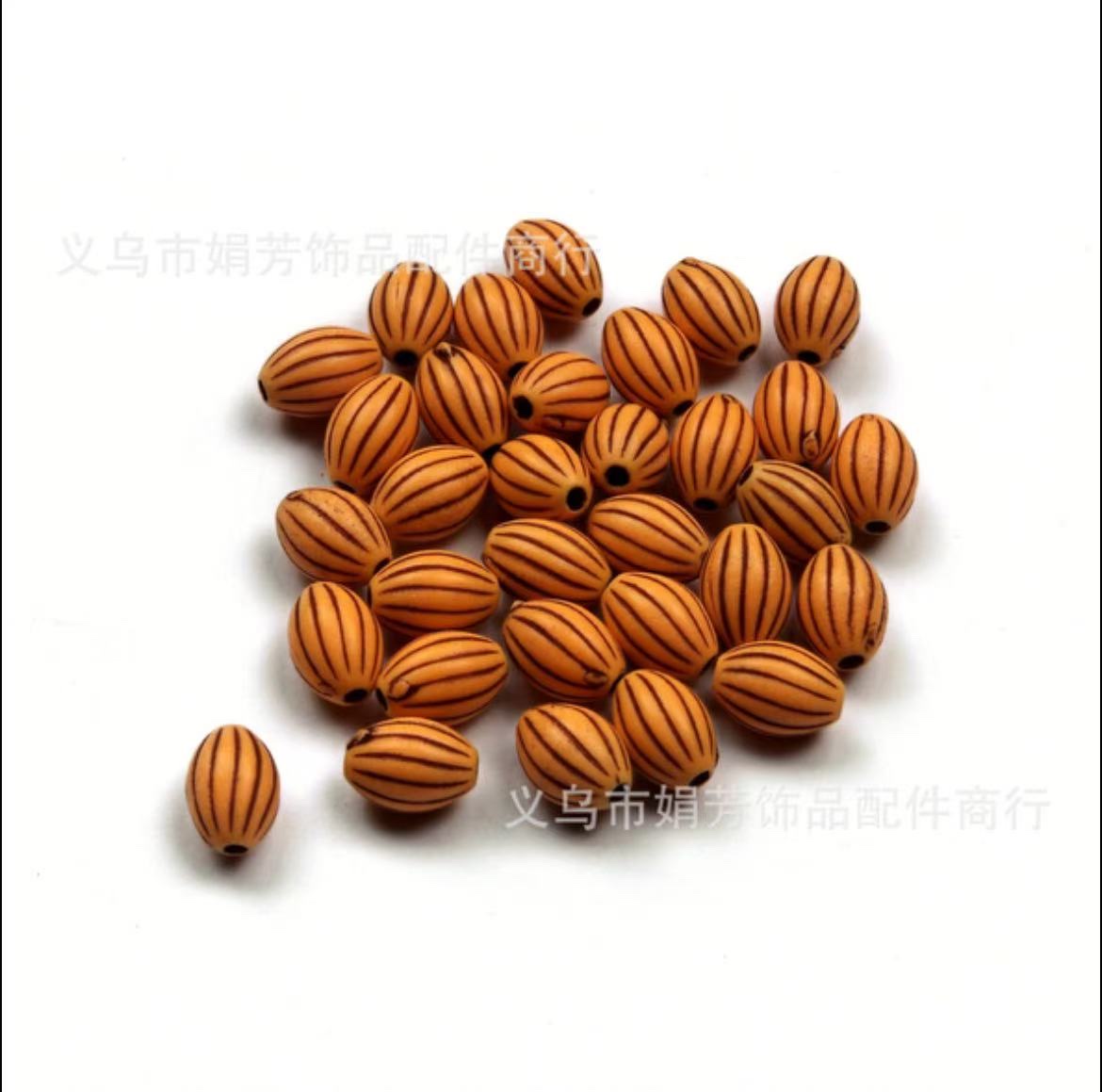 diy手工饰品配件 单色大象玫瑰桶珠圆珠 亚克力仿木散珠详情图3