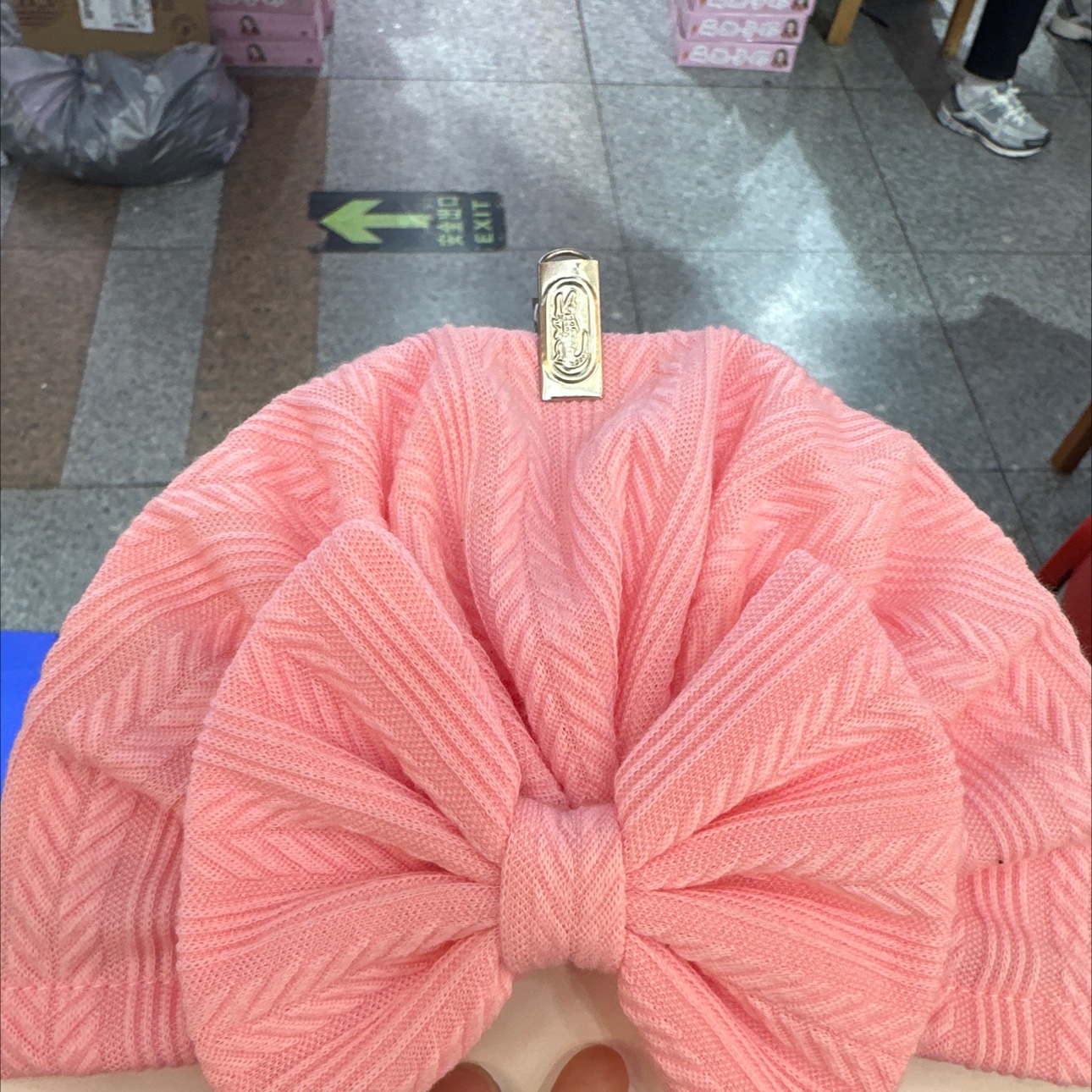 儿童帽子婴儿软檐卡通款 毛线编织包头帽子 温暖保暖儿童帽 冬季必备款蝴蝶结儿童婴儿帽子