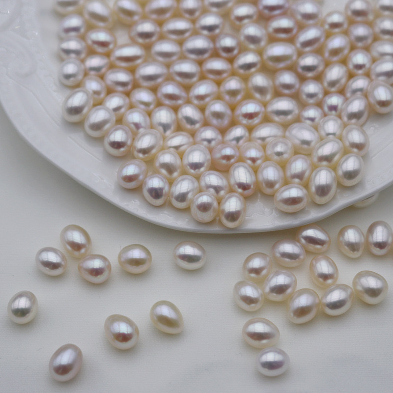 8mm high-quality natural freshwater pearl beads without holes, with strong light scattered beads details Picture