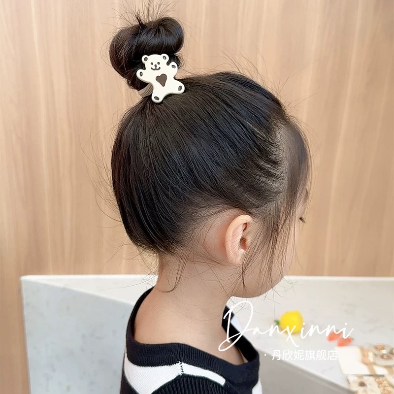 儿童流行皮筋创意饰品兔毛头绳创意饰品发箍兔毛头绳头绳白底实物图