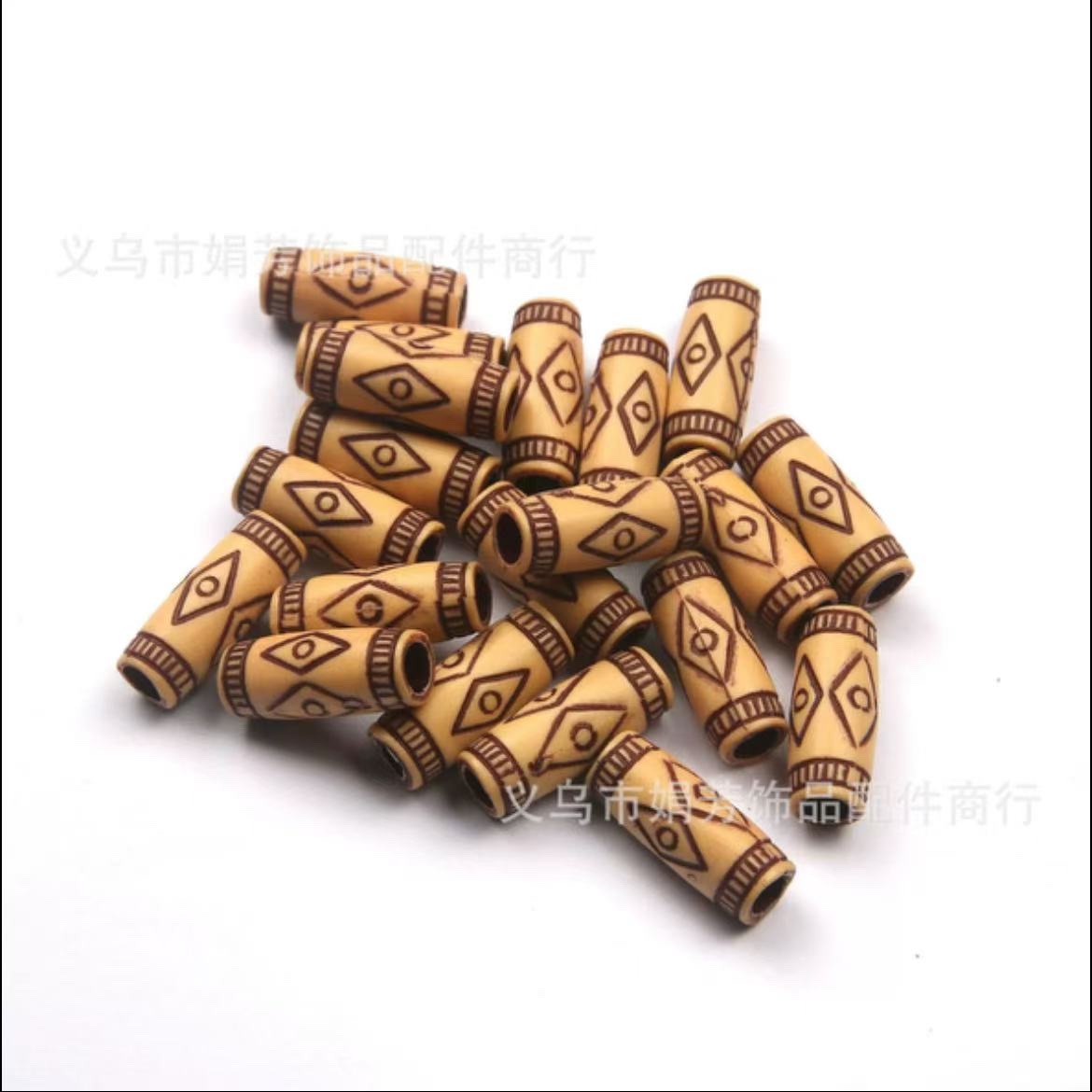 diy手工饰品配件 单色大象玫瑰桶珠圆珠 亚克力仿木散珠详情图5