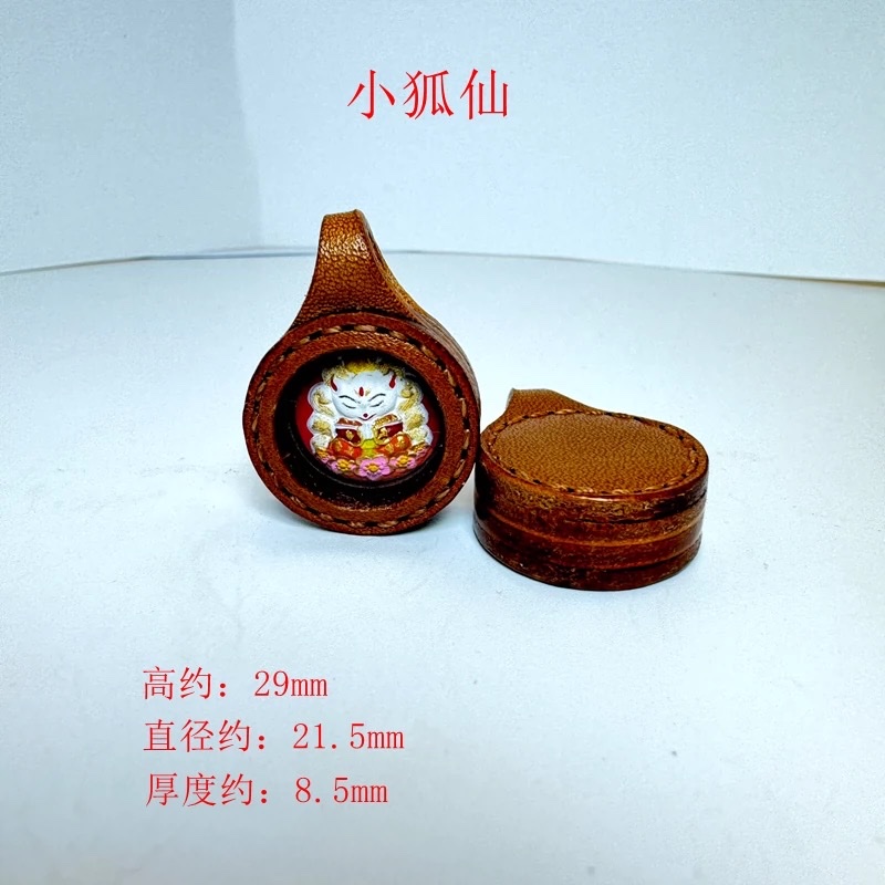 精致手绘唐卡￼牛皮小唐卡￼全身画像 不锈钢十字架吊坠 佛牌配件 精致耐用 时尚首饰 男女通用款 佛牌吊坠详情图1