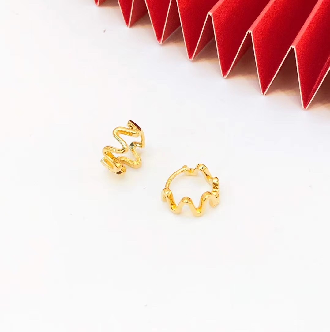 金沐首饰镀金耳环时尚耳饰网红潮流耳扣爆款厂家直销详情图4
