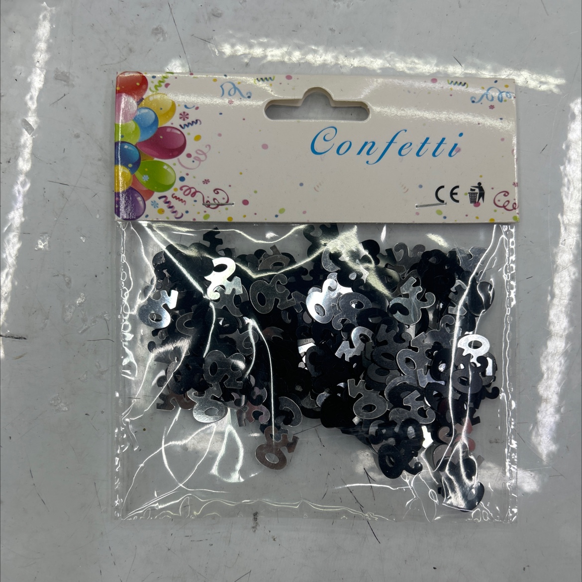 生日亮片，数字30，40，50，红色爱心，博士帽，节日亮片，手工制作亮片，颜色可定制详情图4