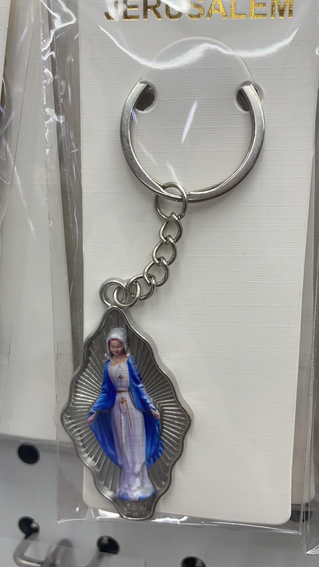彩色圣母钥匙扣，用环保锌合金制作而成。可来样订做摆件摆件风水详情图3