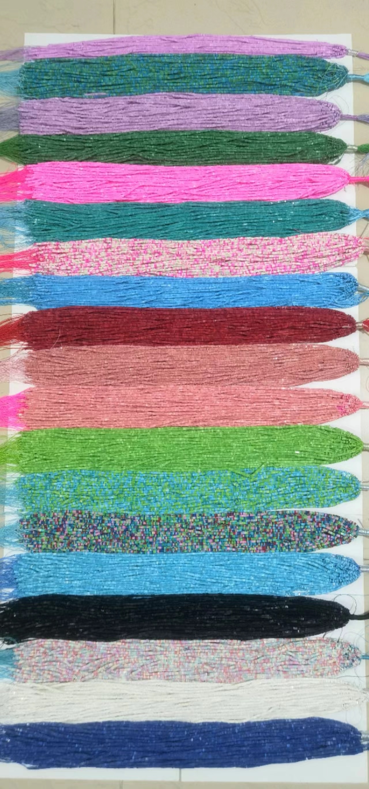 批发：1 X 2厘，玛瑙棉线13个颜色，水晶光珠，各种饰品搭配