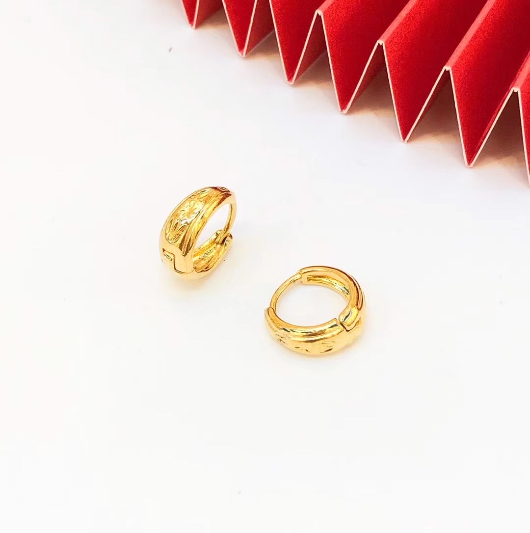 金沐首饰镀金耳环时尚耳饰网红潮流耳扣爆款厂家直销详情图5