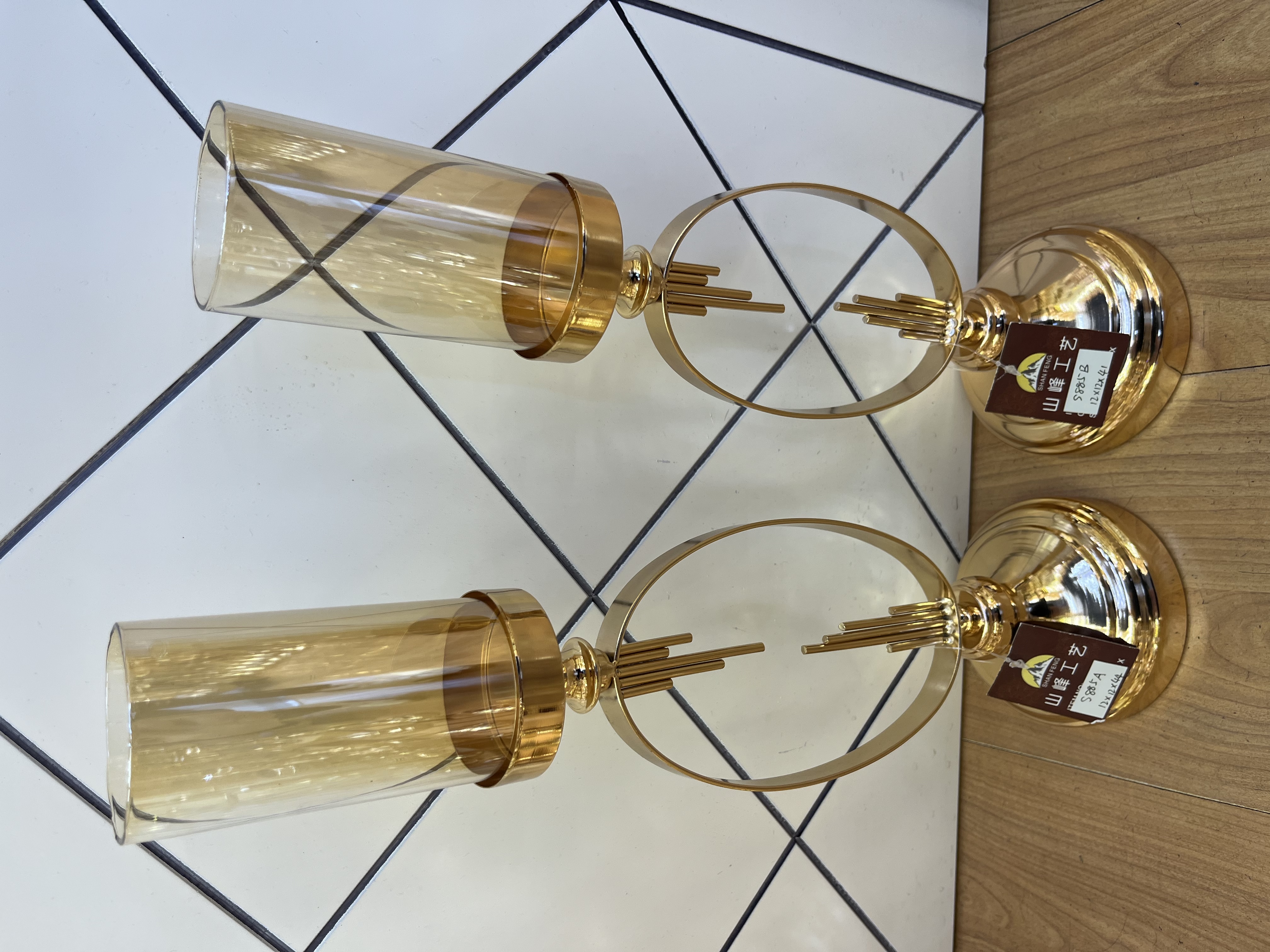 S885B新款烛台 水晶玻璃烛台 金属烛台 欧式烛台装饰工艺品详情图3