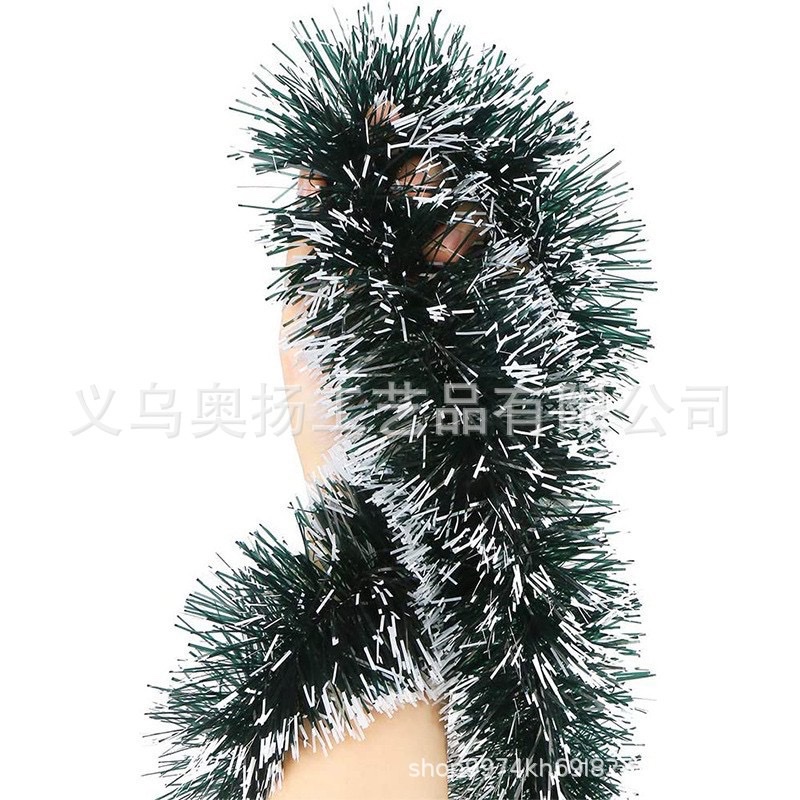 2M*9CM墨绿白边加密圣诞彩条节日派对圣诞树布置装饰跨境外贸圣诞节圣诞球植绒圣诞装饰圣诞节聖誕節遊戲圣诞节详情图10
