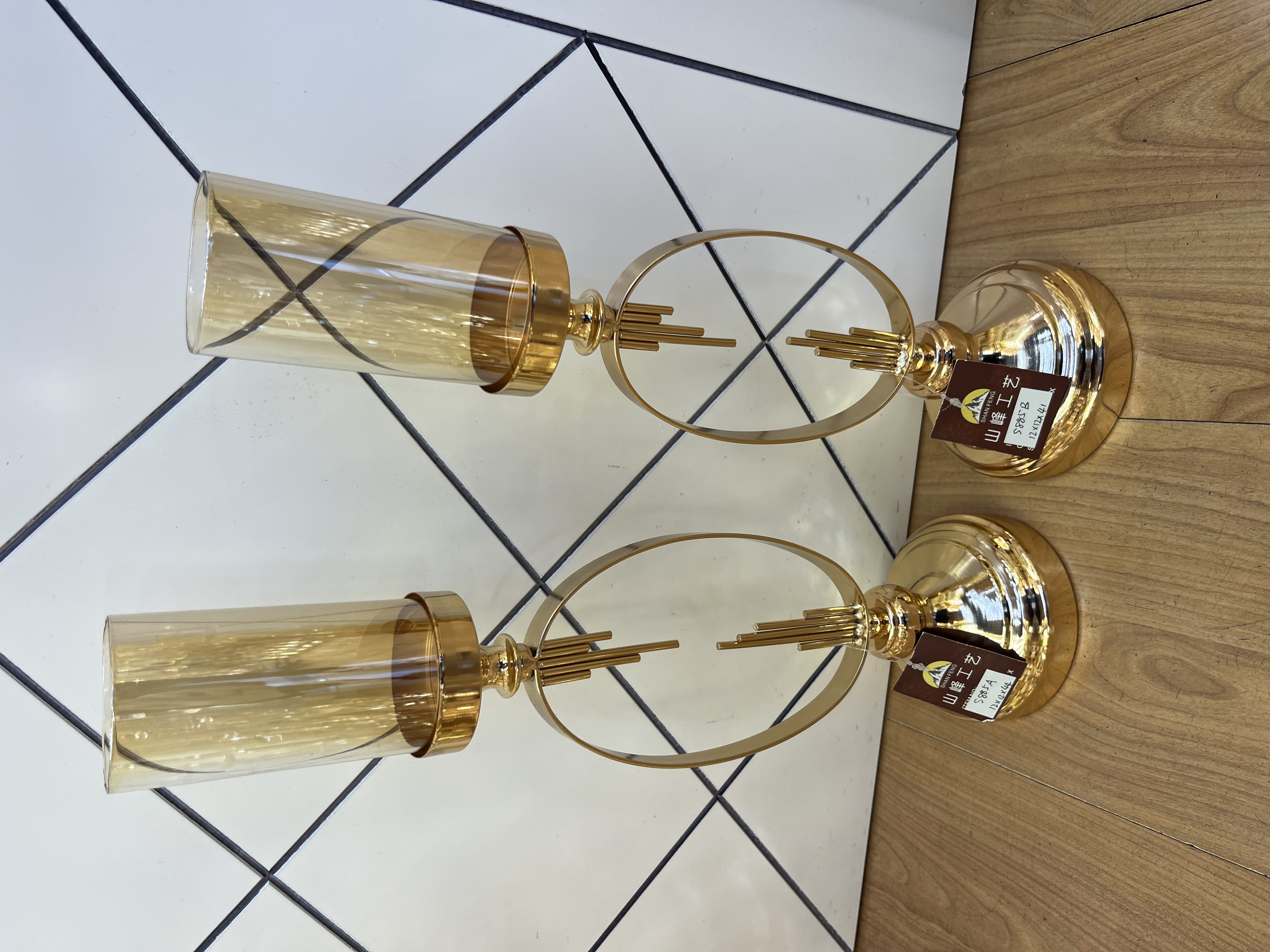 S885B新款烛台 水晶玻璃烛台 金属烛台 欧式烛台装饰工艺品详情图2